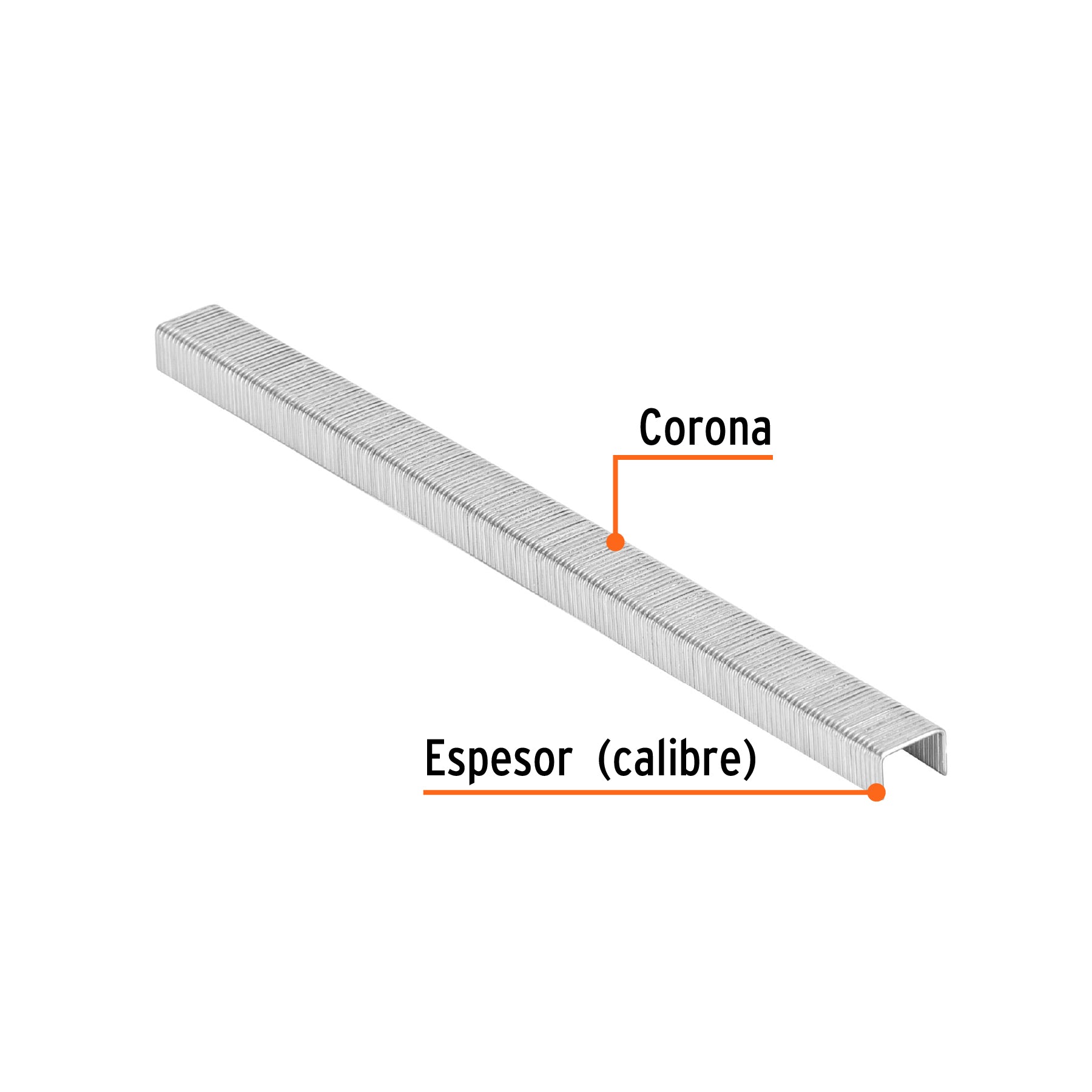 Caja con 5000 grapas corona 3/8" calibre 22, 6mm p/ENNE-70