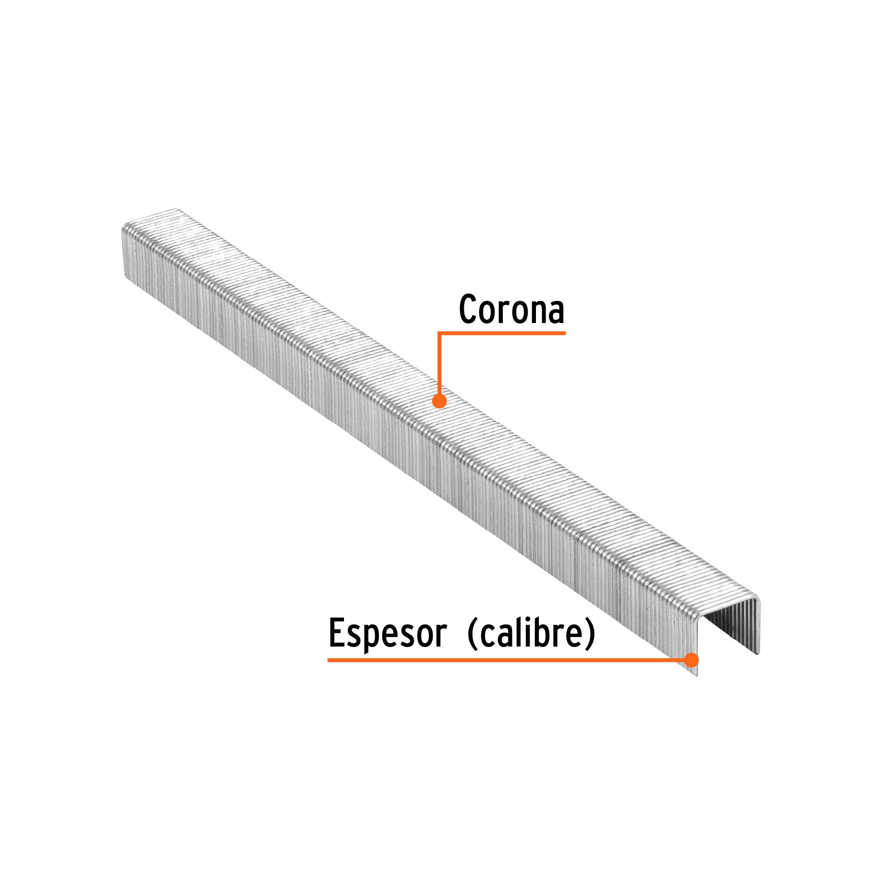 Caja con 5000 grapas corona 3/8" calibre 22, 8mm p/ENNE-70