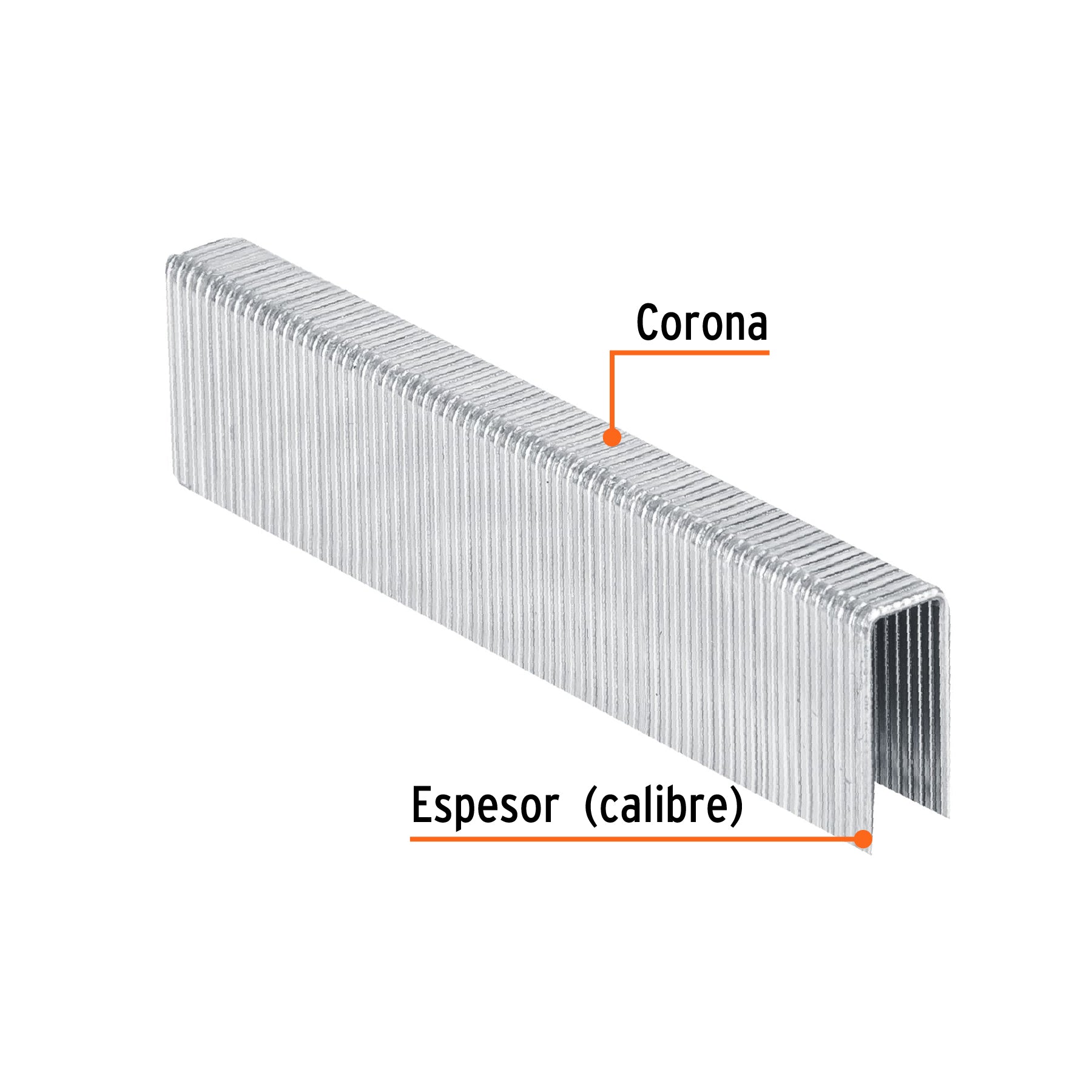 Caja con 1000 grapas corona 7/16" cal. 16, 25mm p/ENNE-160