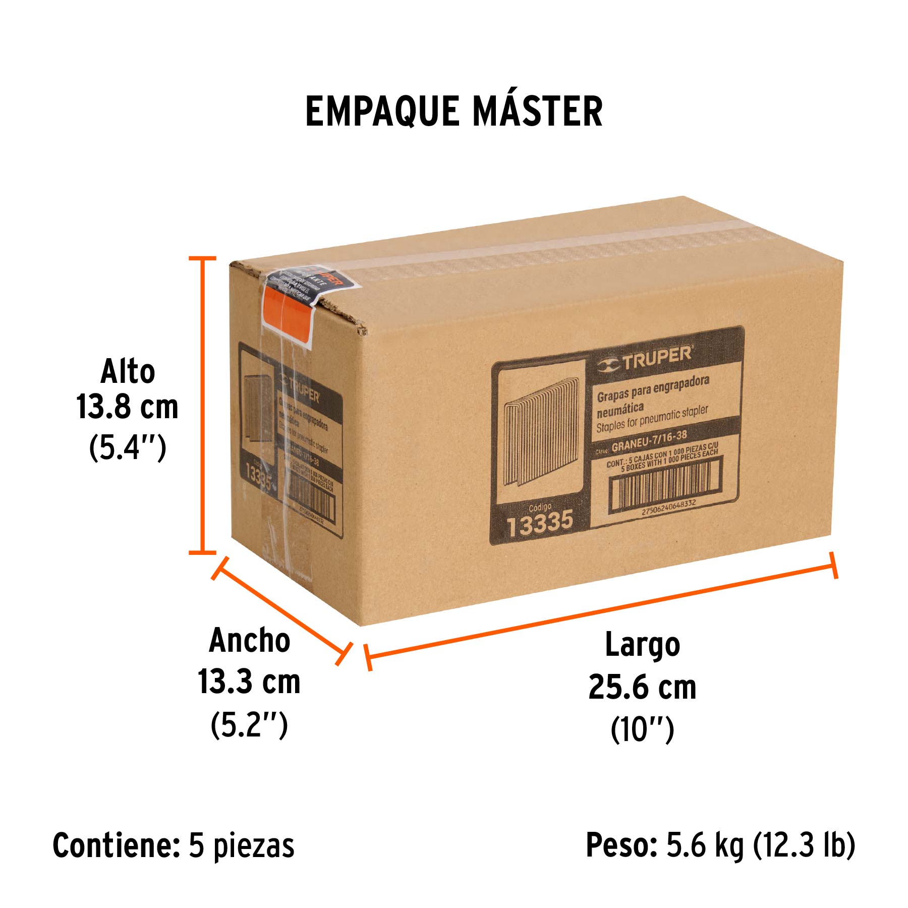 Caja con 1000 grapas corona 7/16" cal. 16, 38mm p/ENNE-160 - Empaque