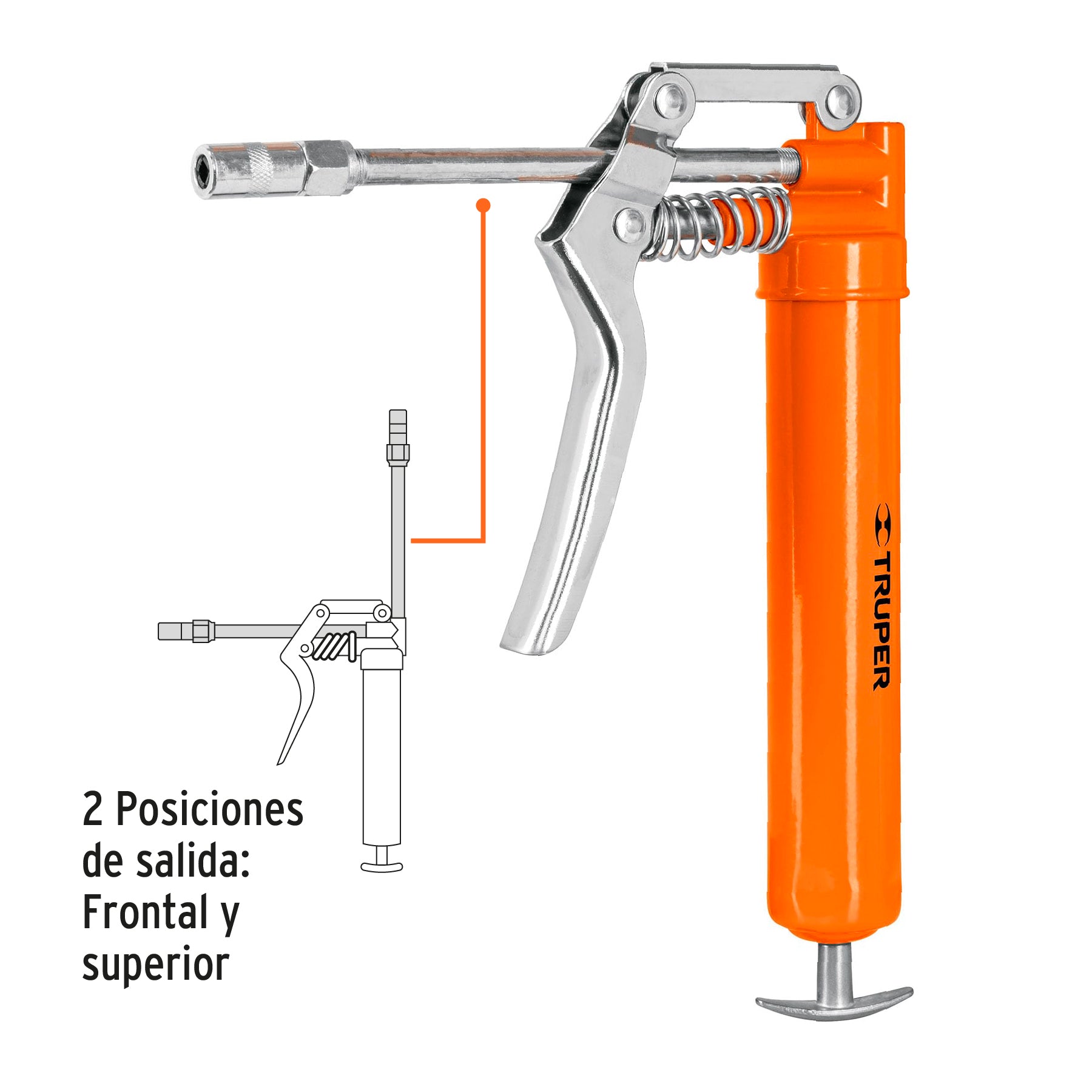 Mini inyector de grasa 3 oz, 3000 PSI, TRUPER