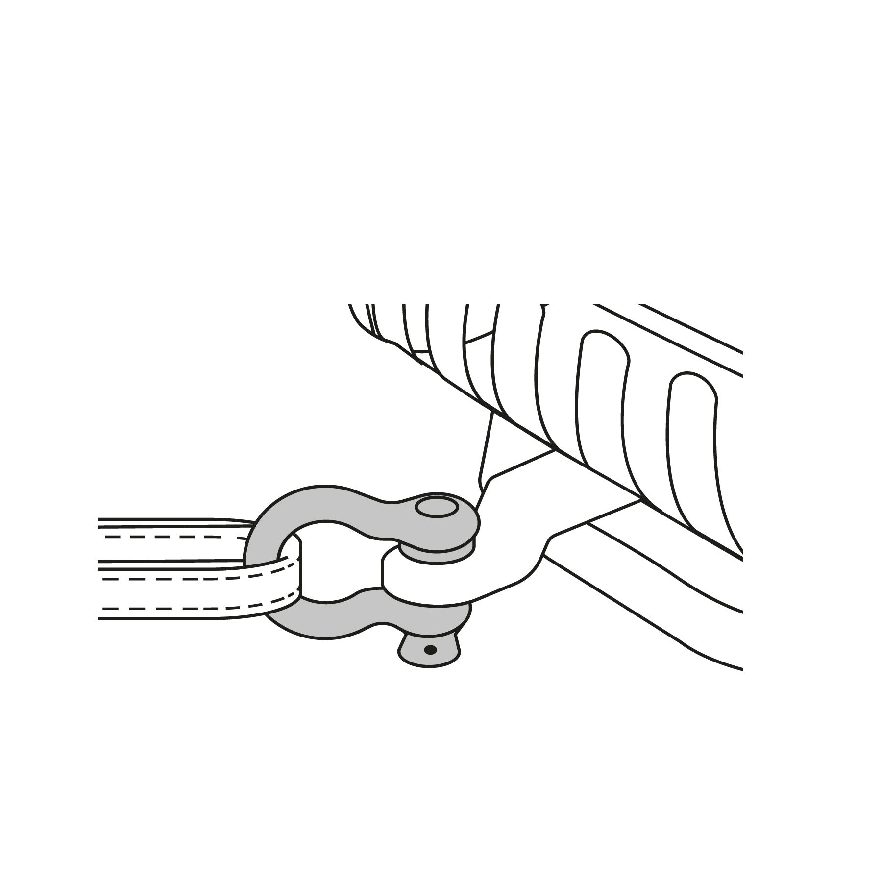 Grillete de acero forjado 1/4", FIERO