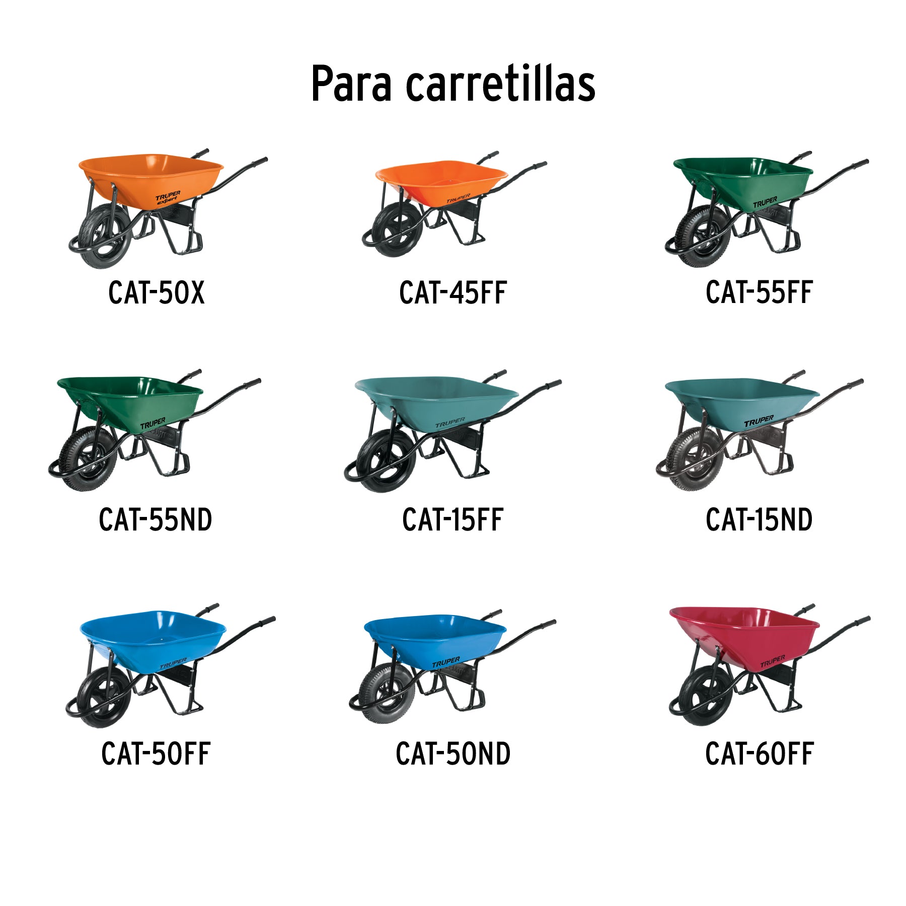 2 puños para bastidor tubular p/carretillas TRUPER y EXPERT