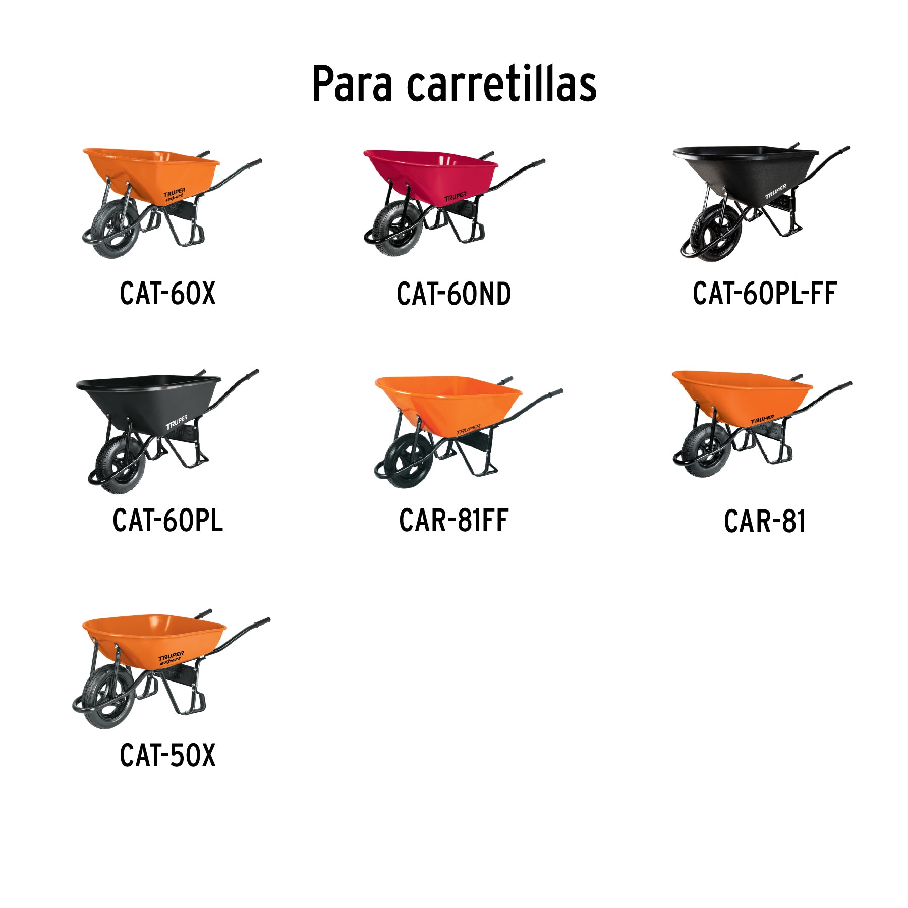 2 puños para bastidor tubular p/carretillas TRUPER y EXPERT