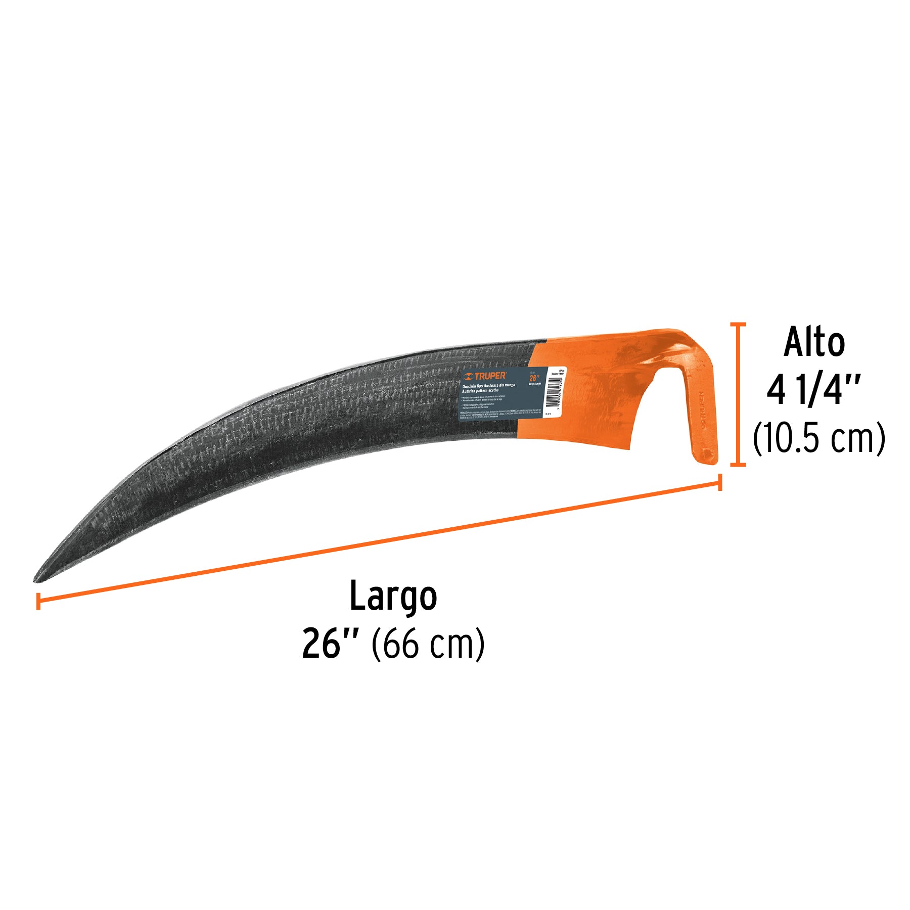 Guadaña tipo austriaca de 26" sin mango, TRUPER