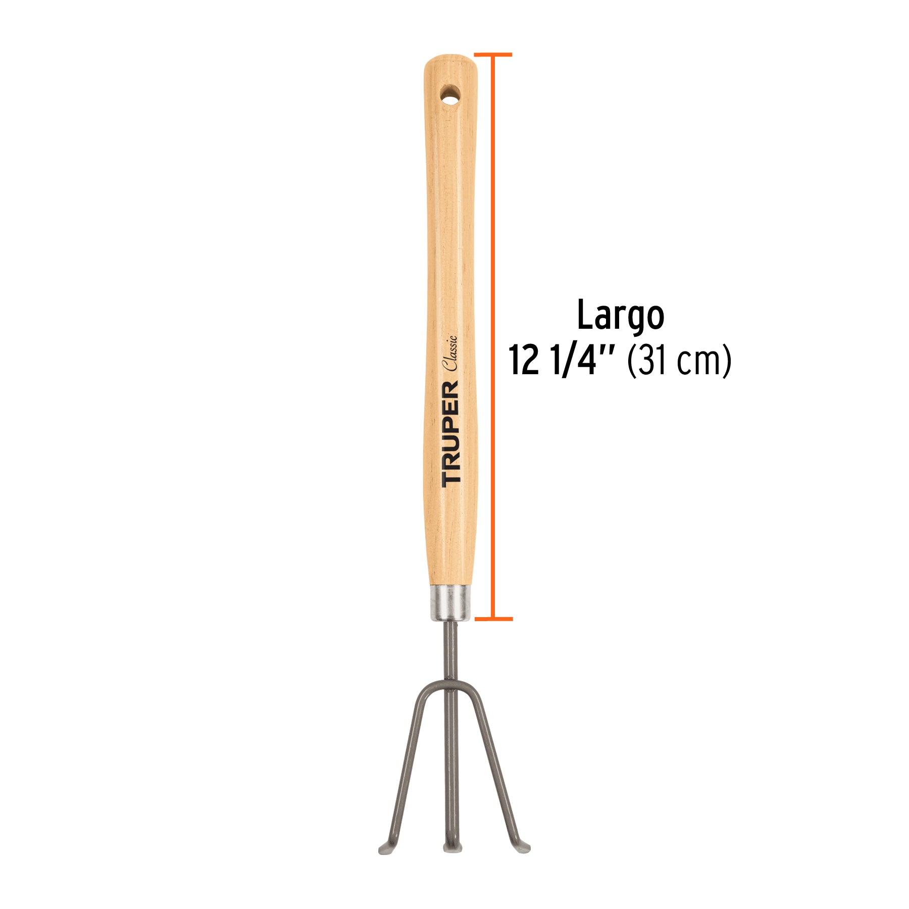 Cultivador para jardín, mango de 12-1/4", TRUPER