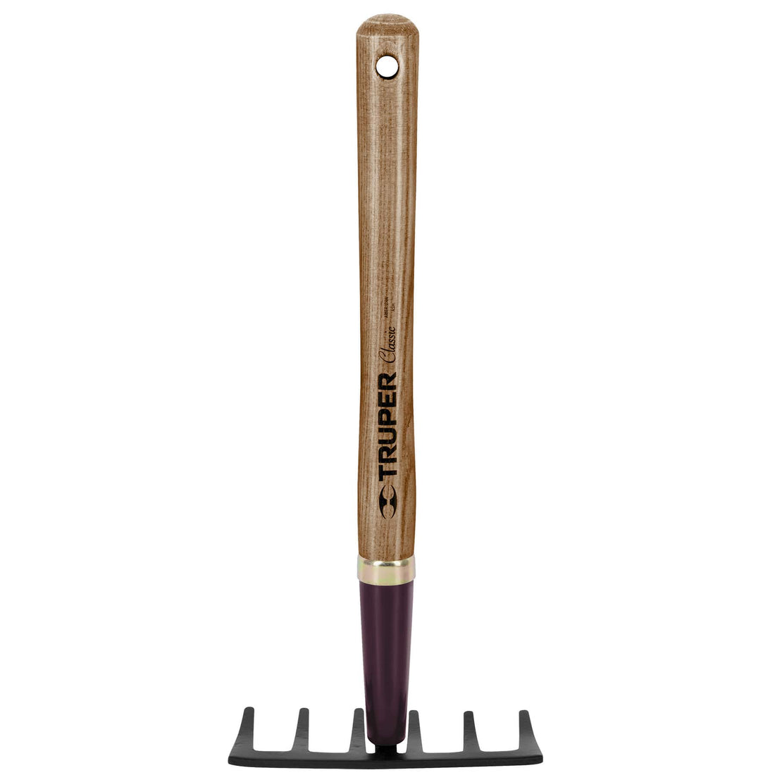 Rastrillo forjado Classic Gardener, 6 dientes, mgo corto,15"