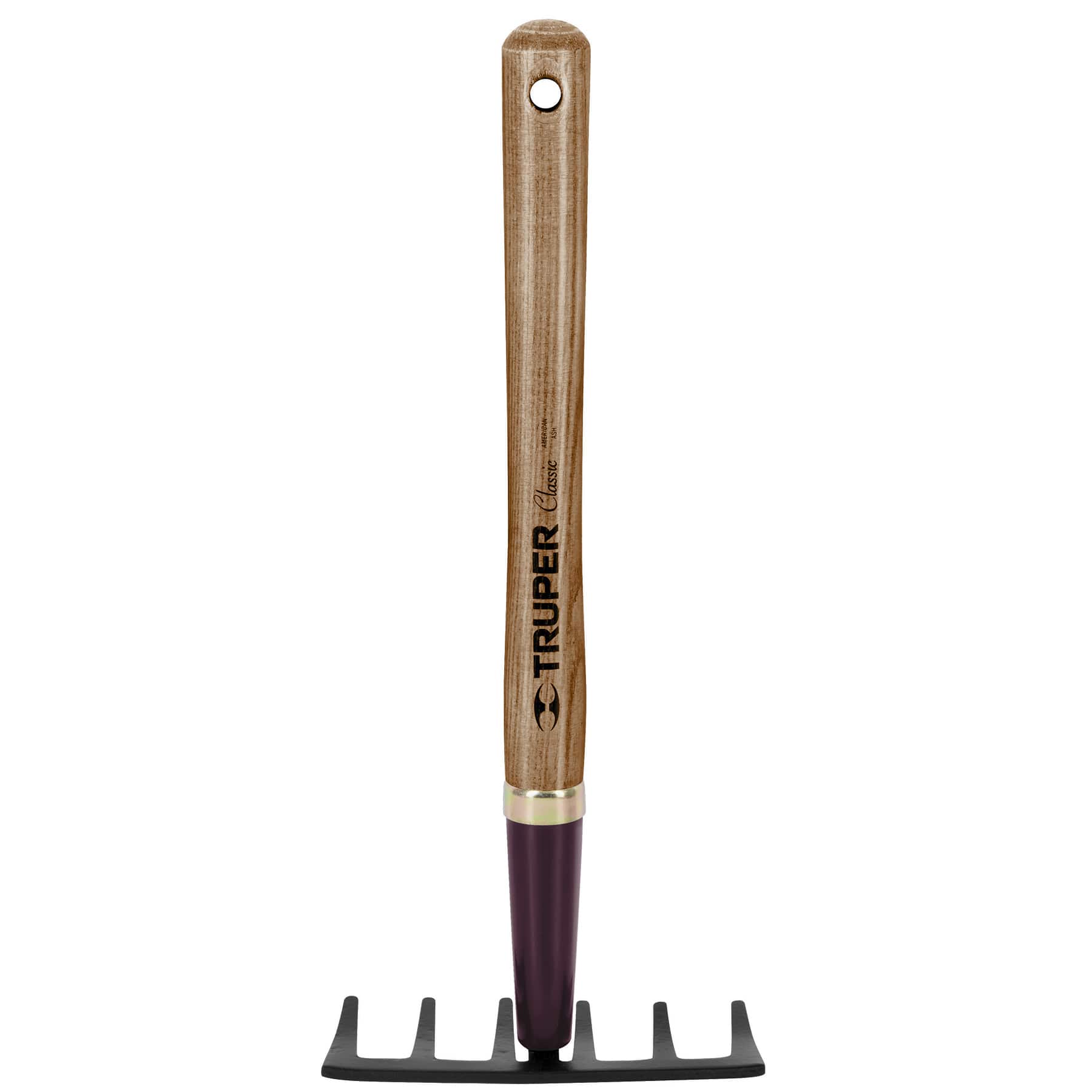 Rastrillo forjado Classic Gardener, 6 dientes, mgo corto,15"