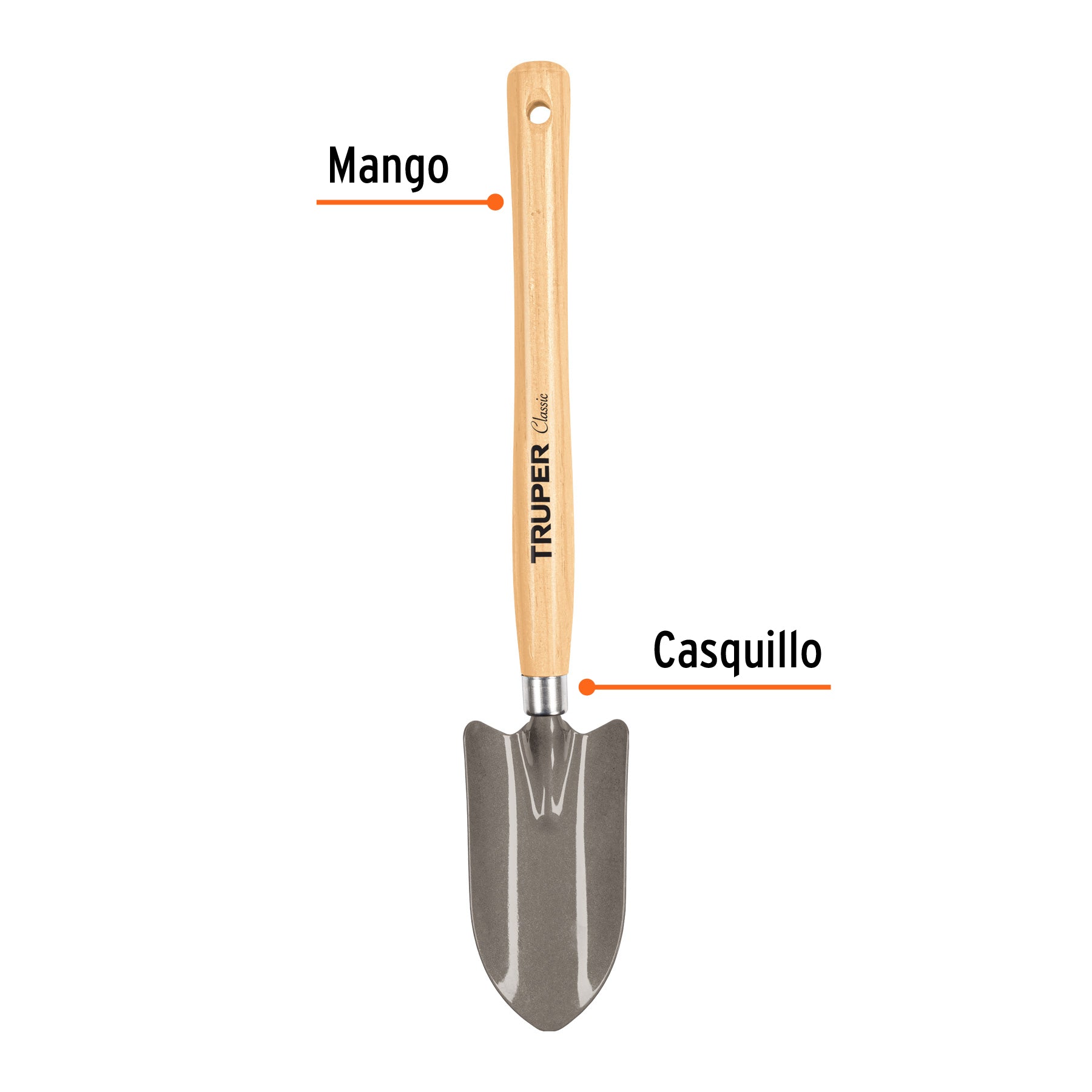 Cuchara para jardín, mango de 12-1/4", TRUPER