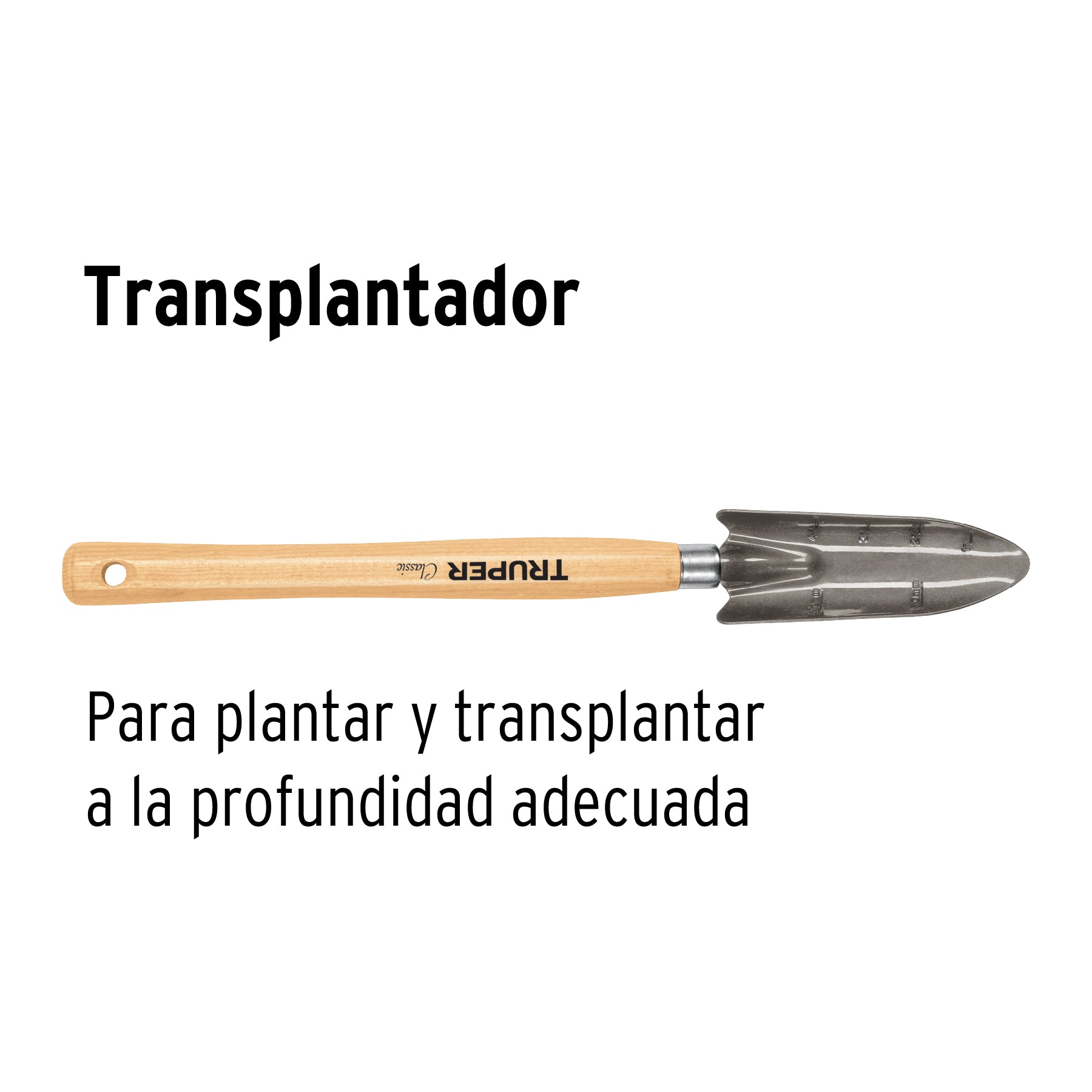 Trasplantador para jardín, mango de 12-1/4", TRUPER