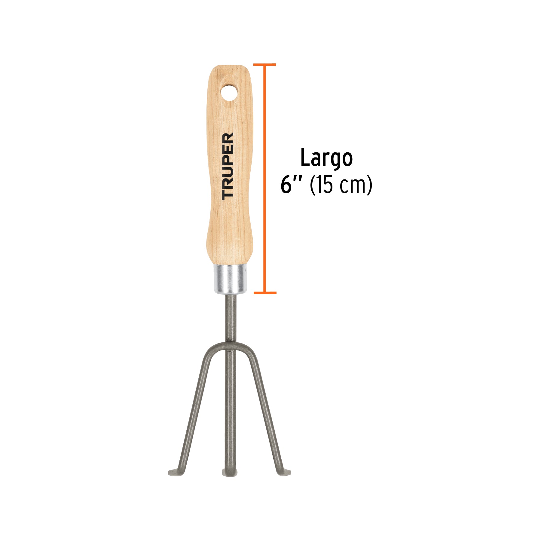 Cultivador para jardín, mango de 6", TRUPER