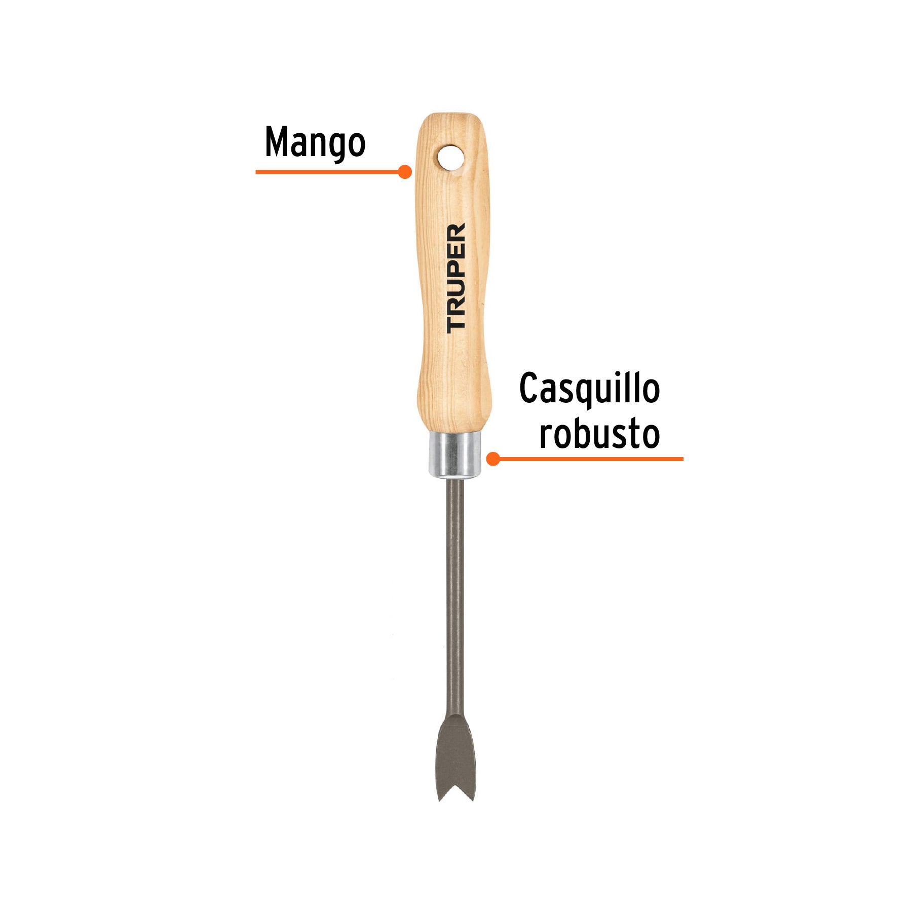 Deshierbador para jardín, mango de 6", TRUPER