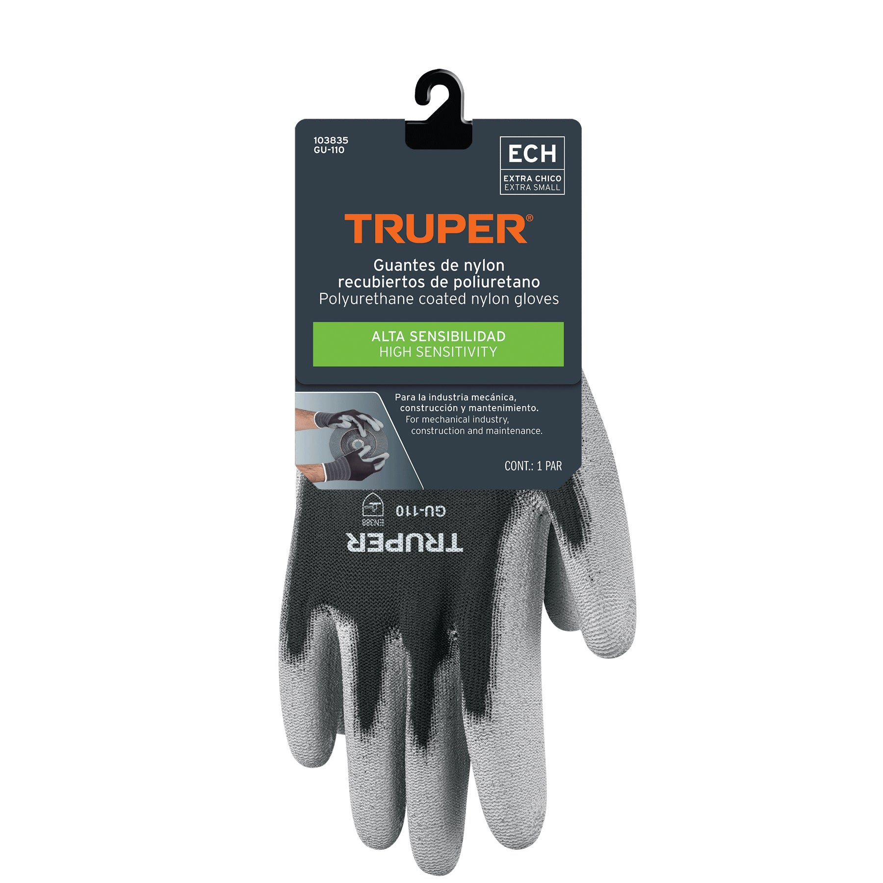Guantes de nylon recubiertos de poliuretano, XCH, TRUPER