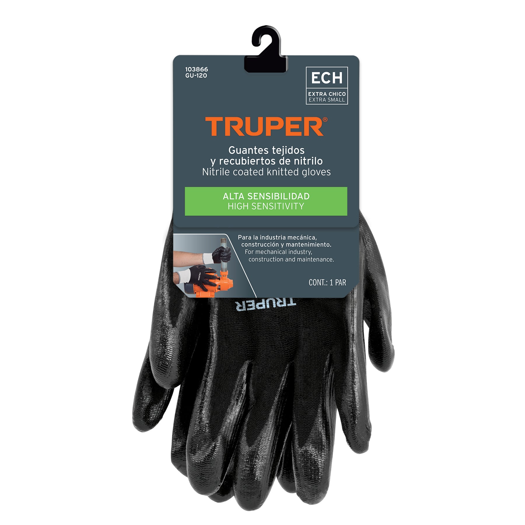 Guantes de nylon recubiertos de nitrilo, XCH, TRUPER