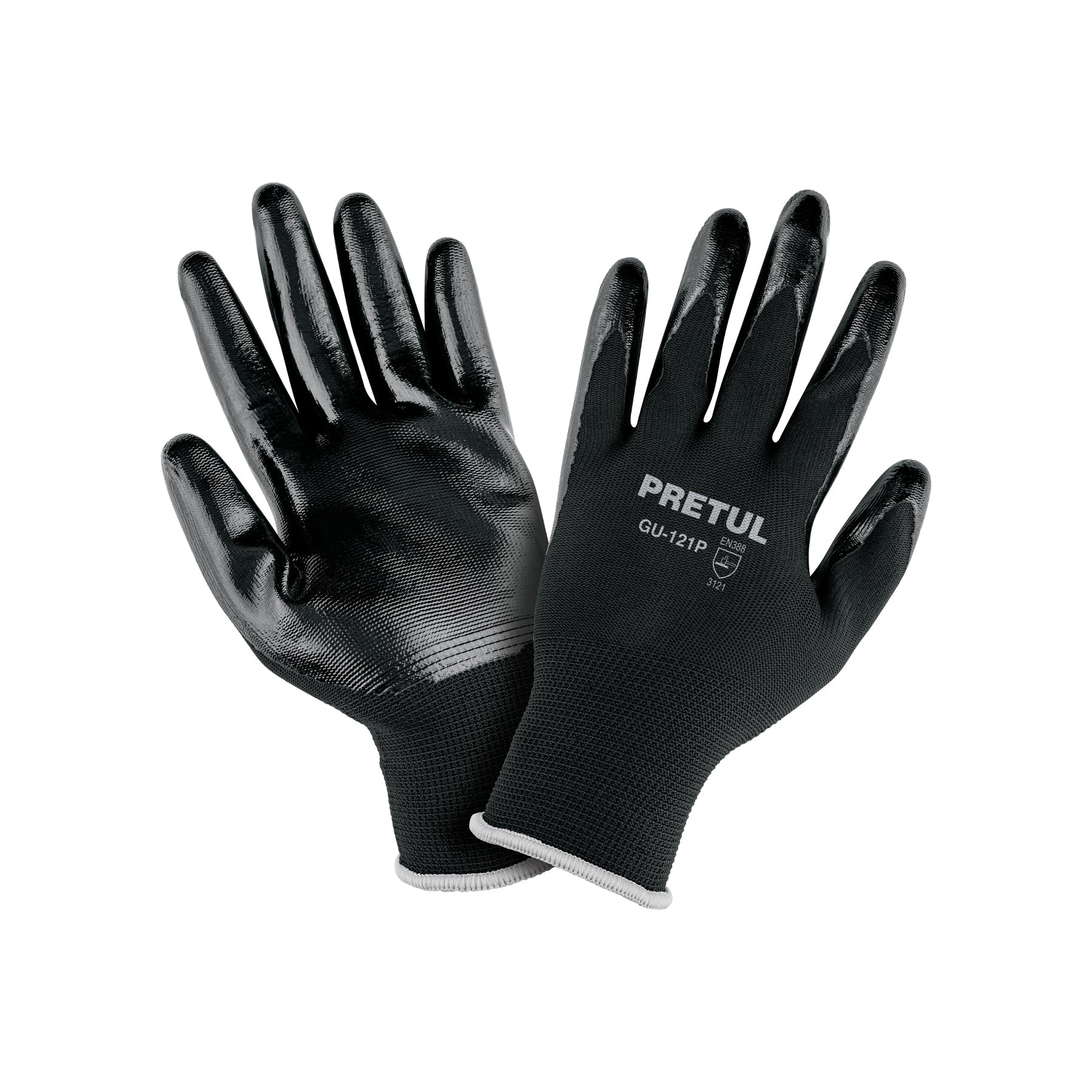 Guantes de nylon recubiertos de nitrilo, CH, PRETUL - Empaque