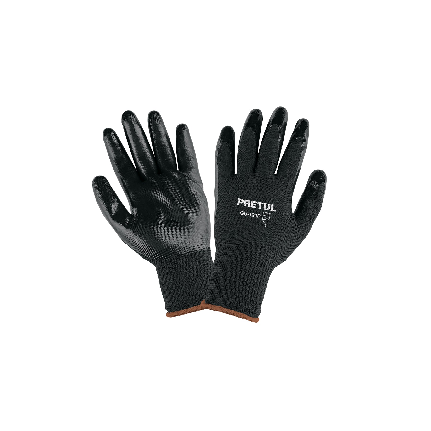 Guantes de nylon recubiertos de nitrilo, XG, PRETUL