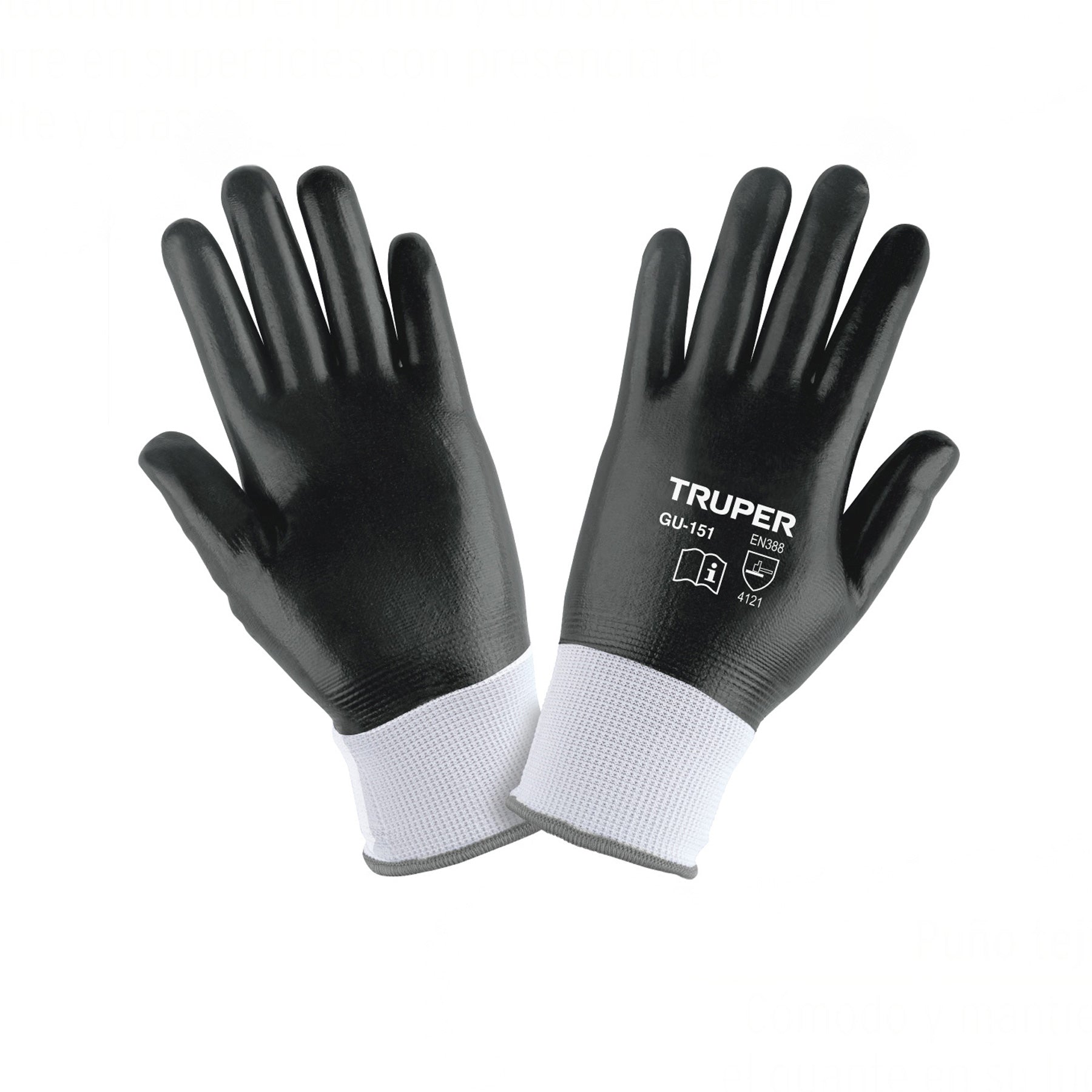 Guantes de poliéster recubiertos de nitrilo, CH, TRUPER