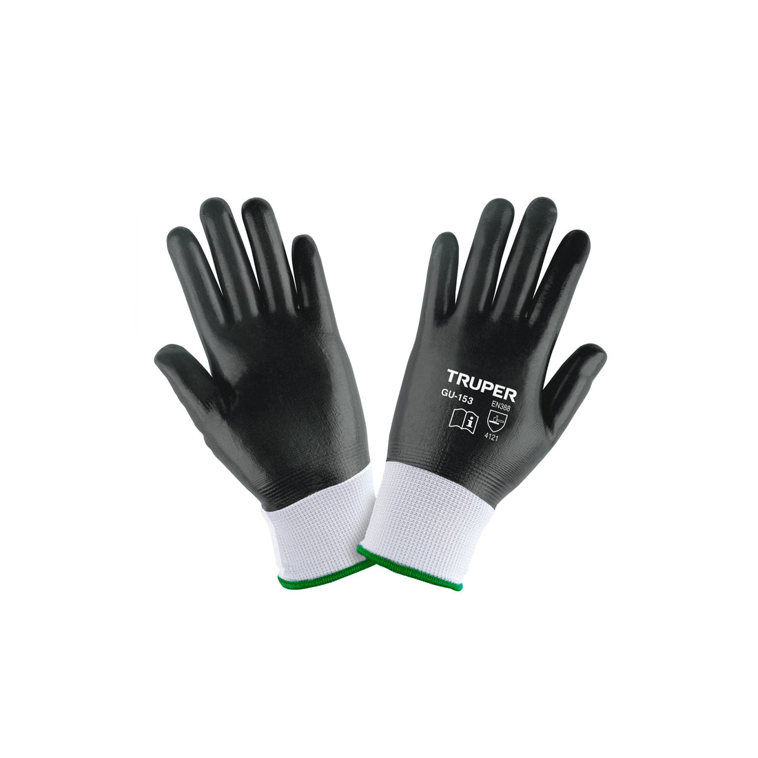 Guantes de poliéster recubiertos de nitrilo, G, TRUPER