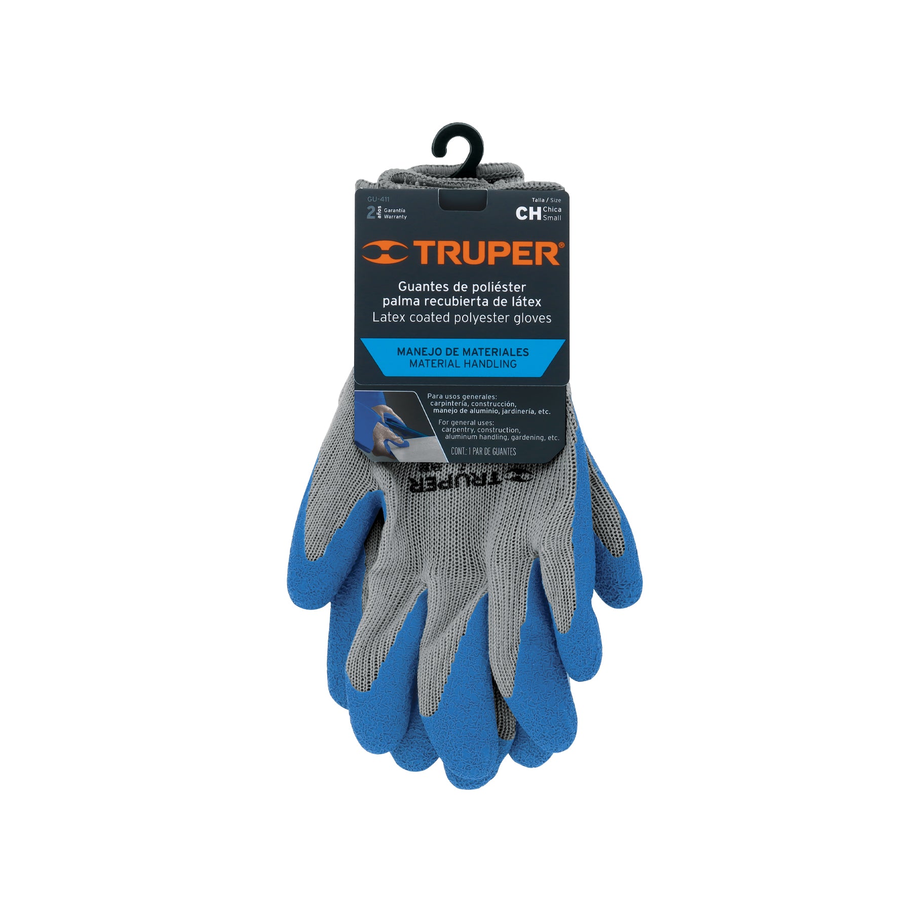 Guantes de poliéster recubiertos de látex, CH, TRUPER