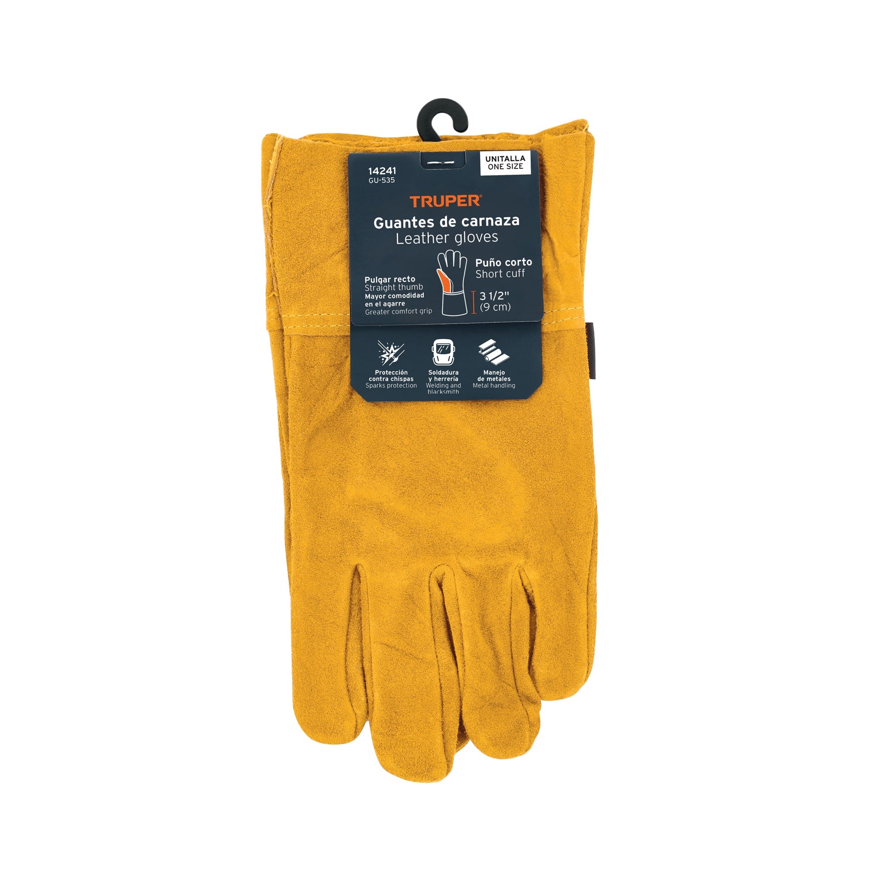 Guantes de carnaza, cortos, unitalla, TRUPER