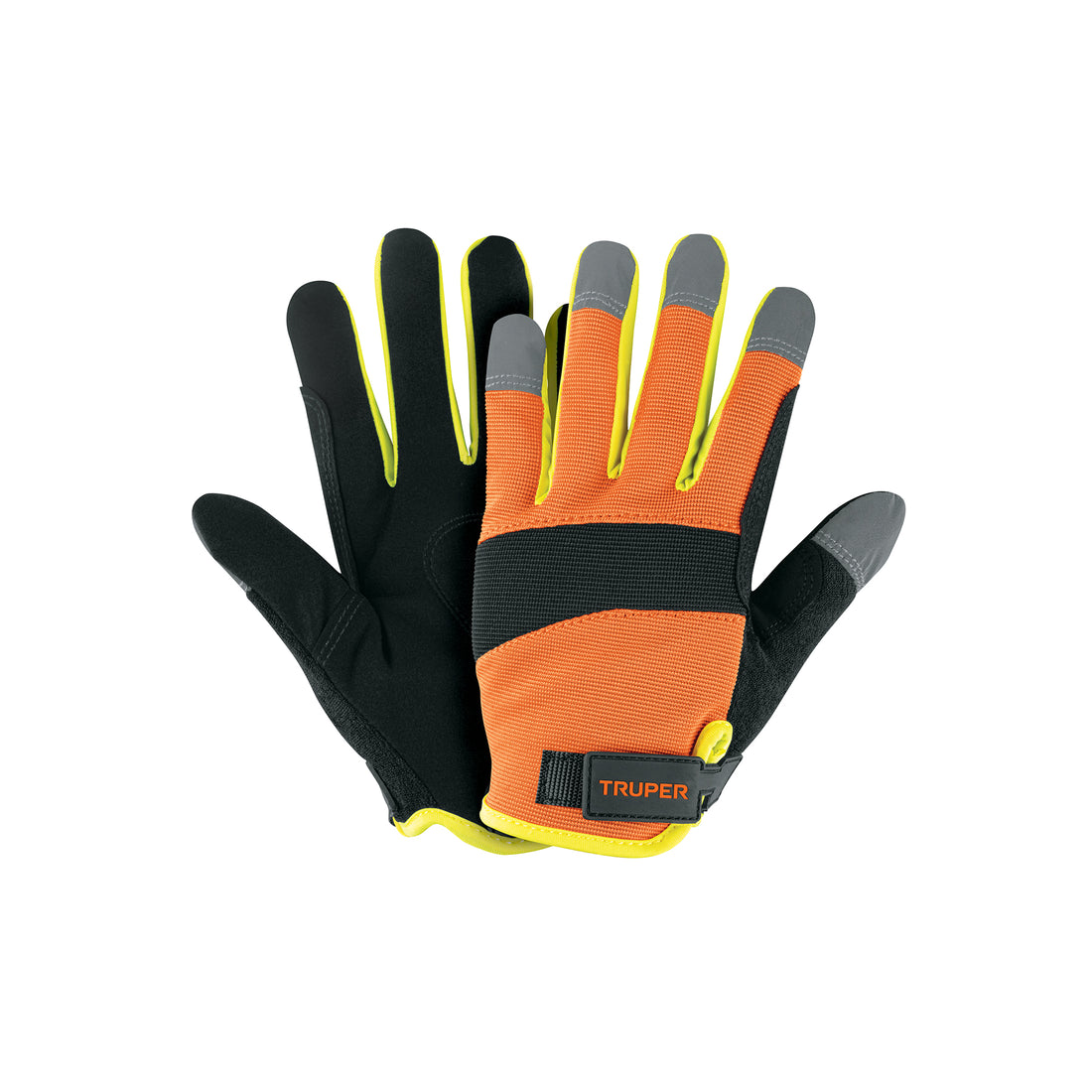 Guantes para mecánico, alta visibilidad, unitalla, TRUPER