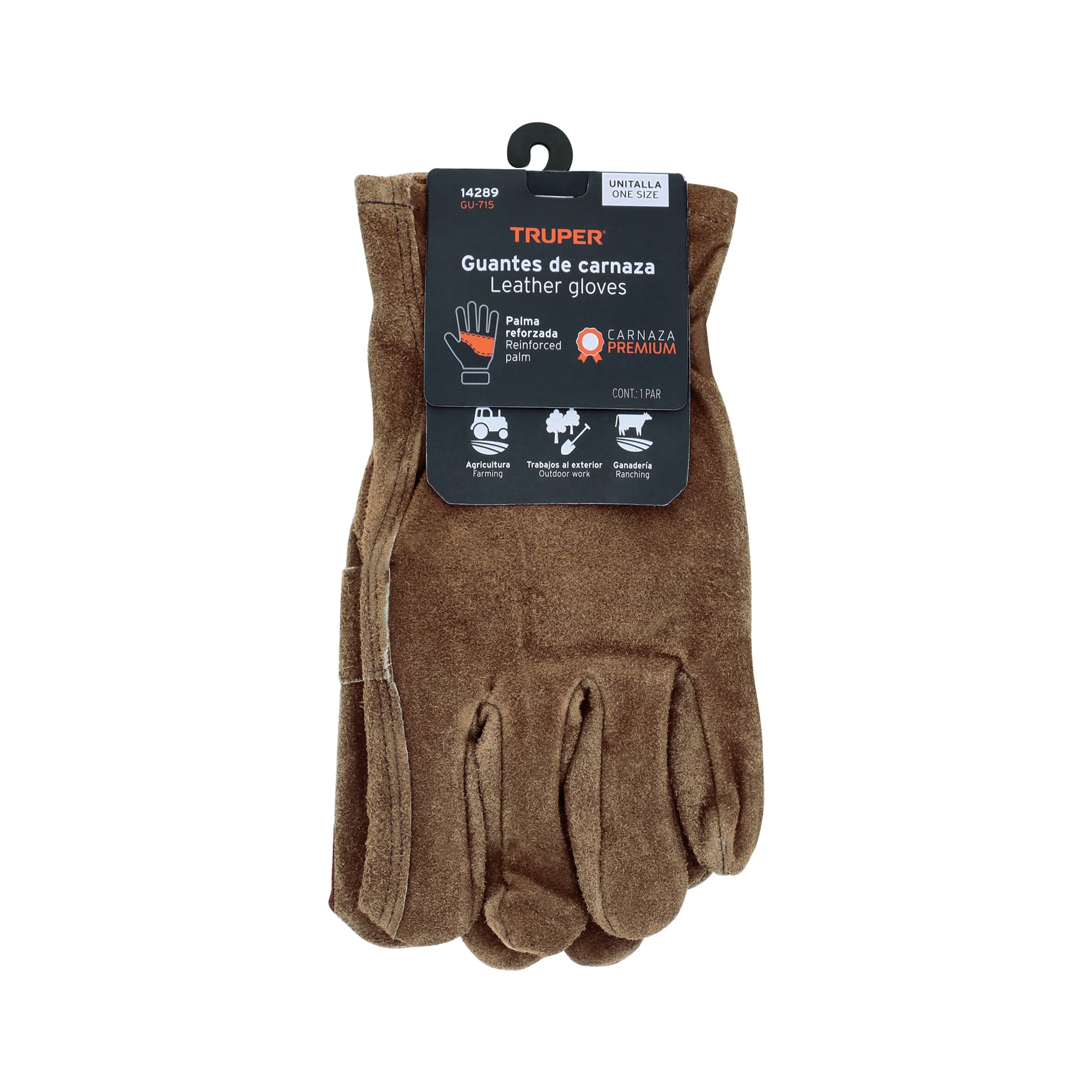 Guantes de carnaza para electricista, TRUPER