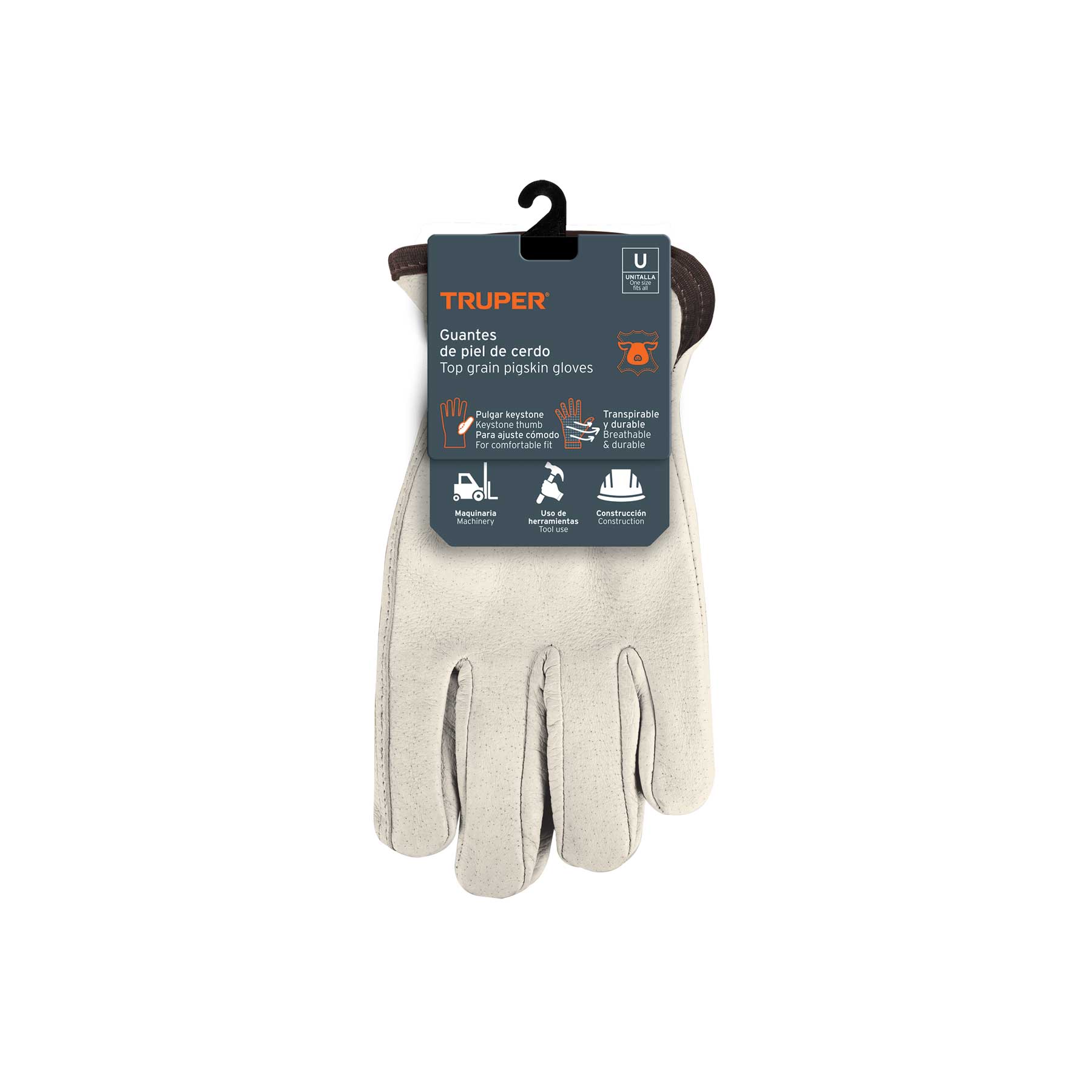 Guantes de piel de cerdo, tipo operador, TRUPER