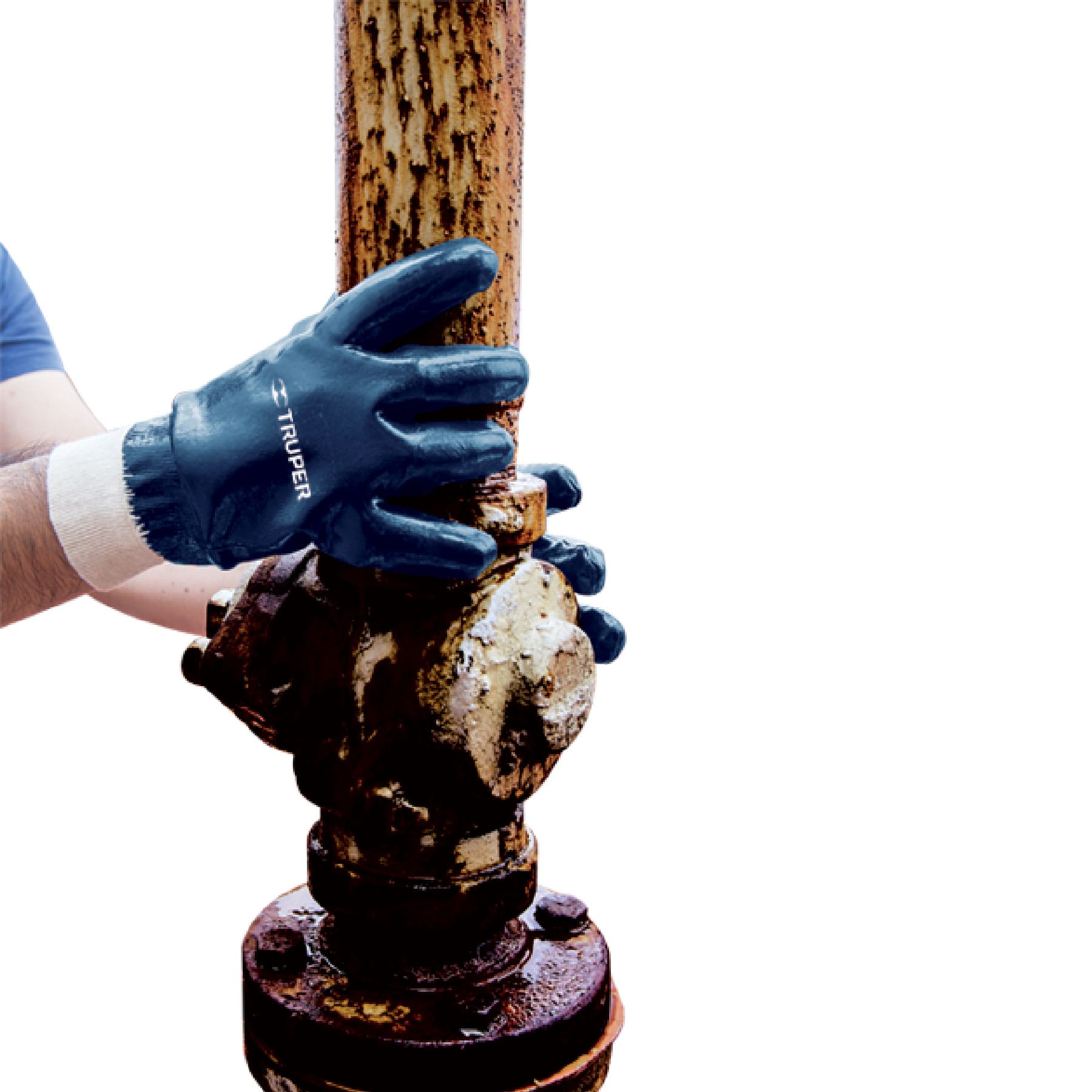 Guantes de algodón recubiertos de nitrilo puño tejido,TRUPER
