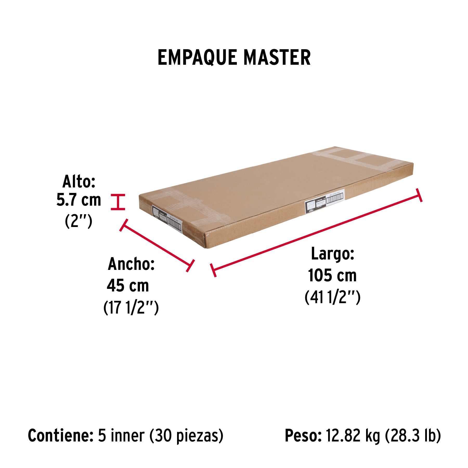 Guardapolvo automático 100 cm aluminio, HERMEX - Empaque