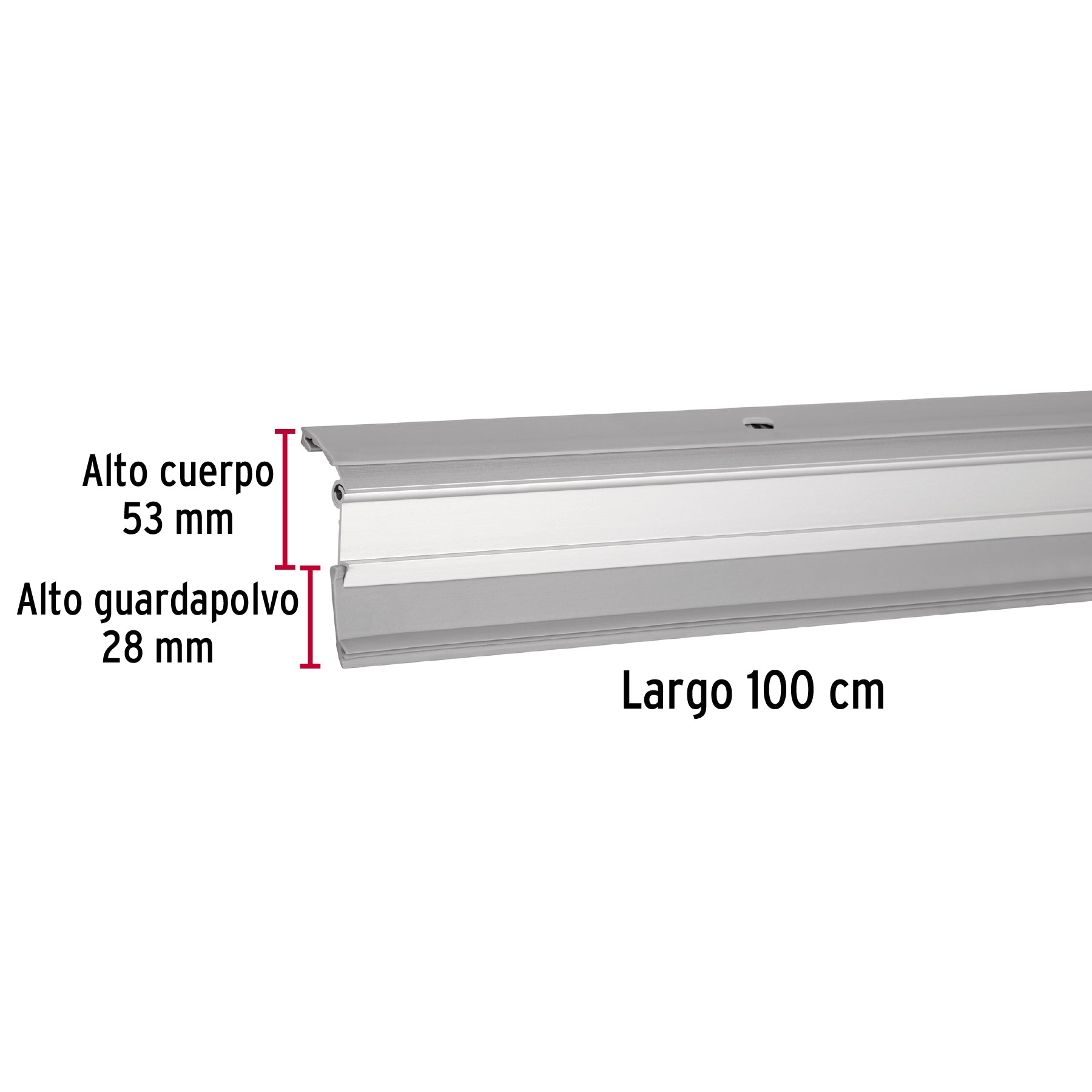 Guardapolvo automático 100 cm aluminio, HERMEX