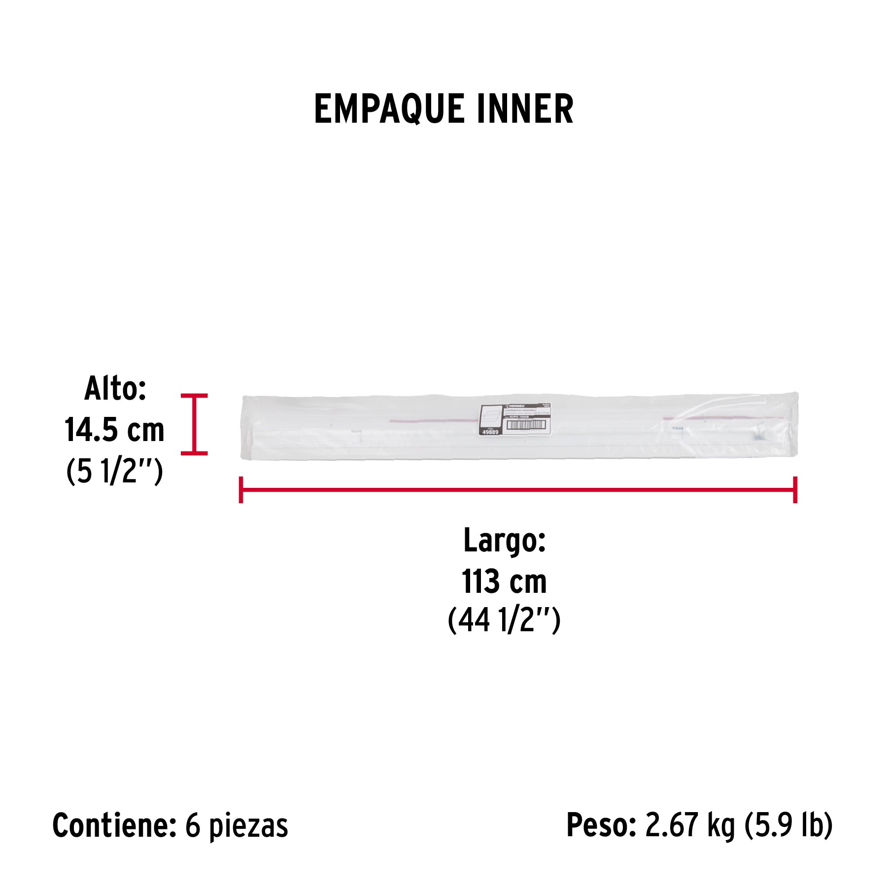 Guardapolvo automático 100 cm blanco, HERMEX - Empaque