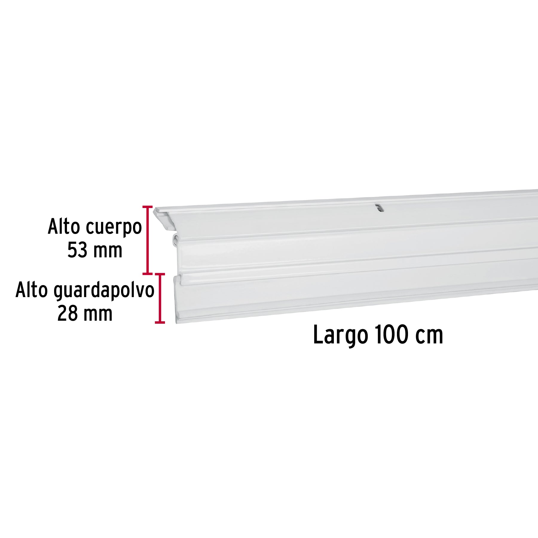Guardapolvo automático 100 cm blanco, HERMEX
