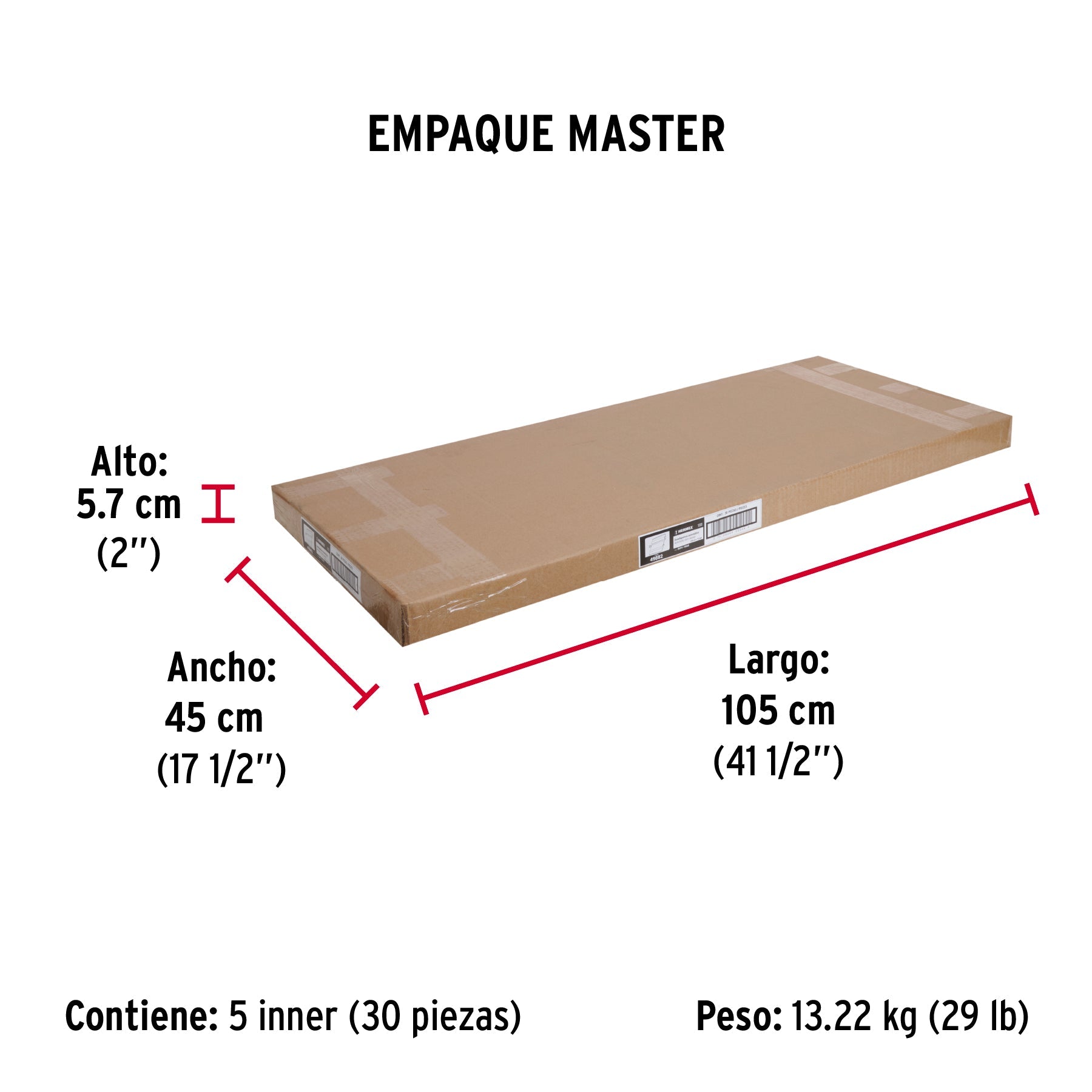 Guardapolvo automático 100 cm dorado, HERMEX - Empaque