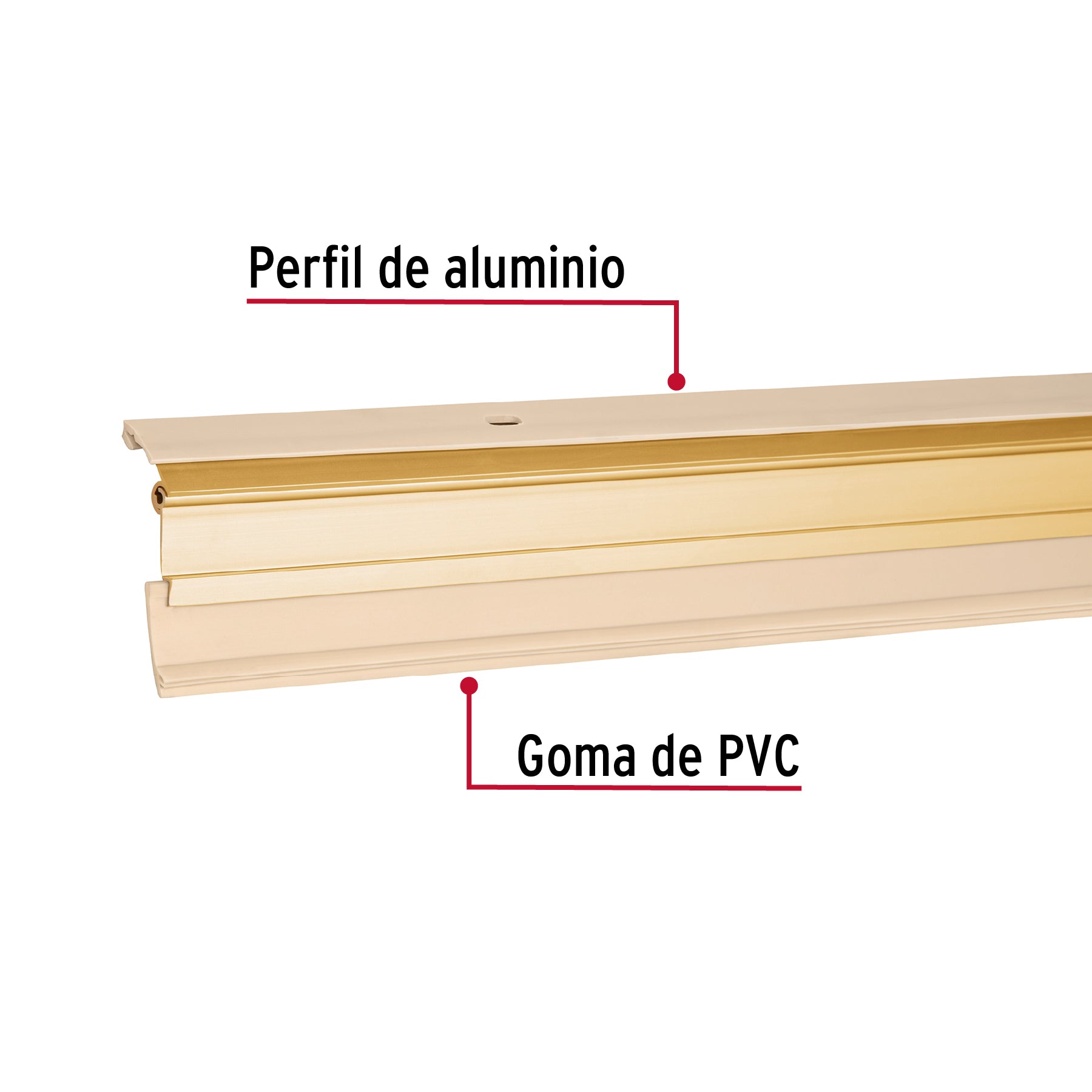Guardapolvo automático 100 cm dorado, HERMEX
