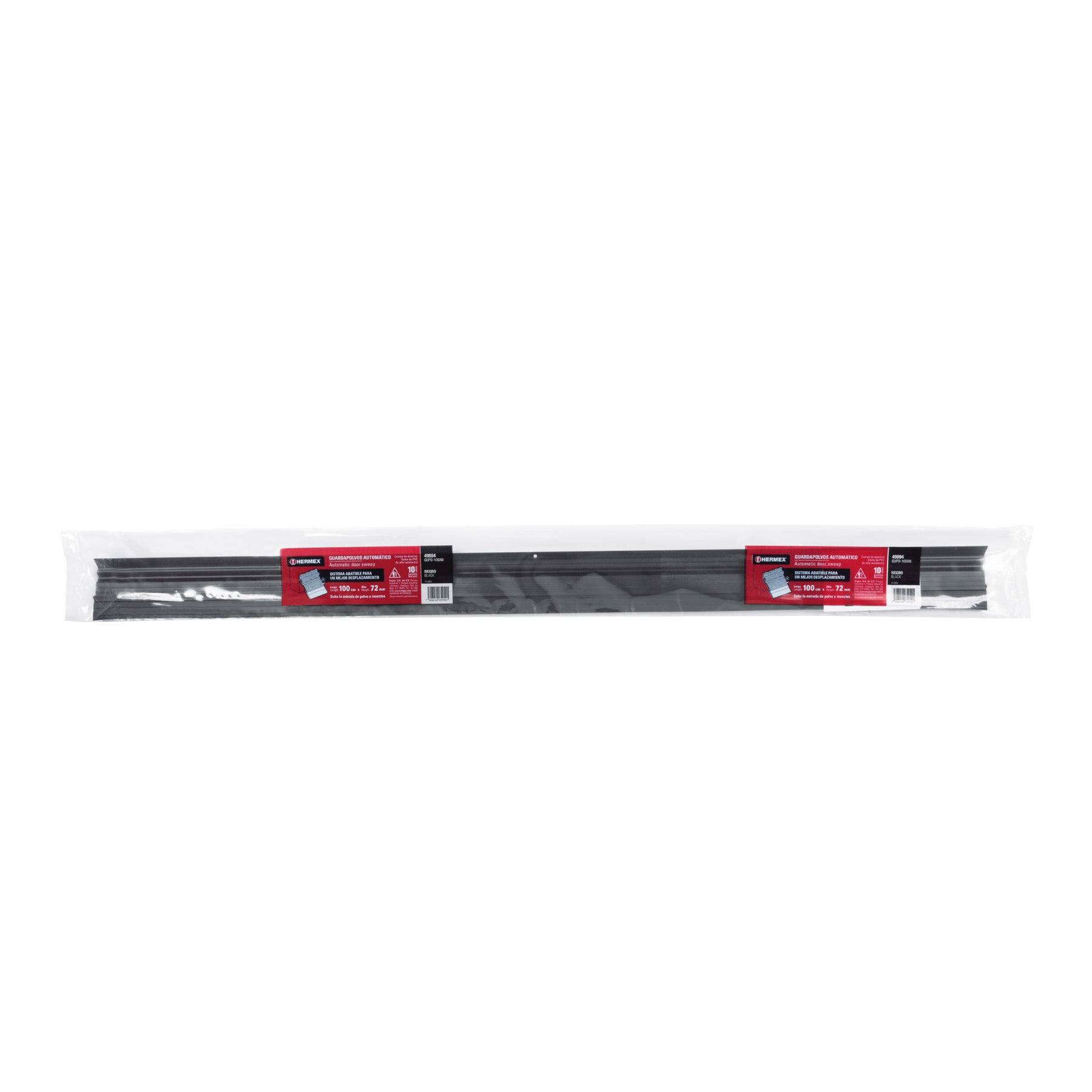 Guardapolvo automático 100 cm negro, HERMEX