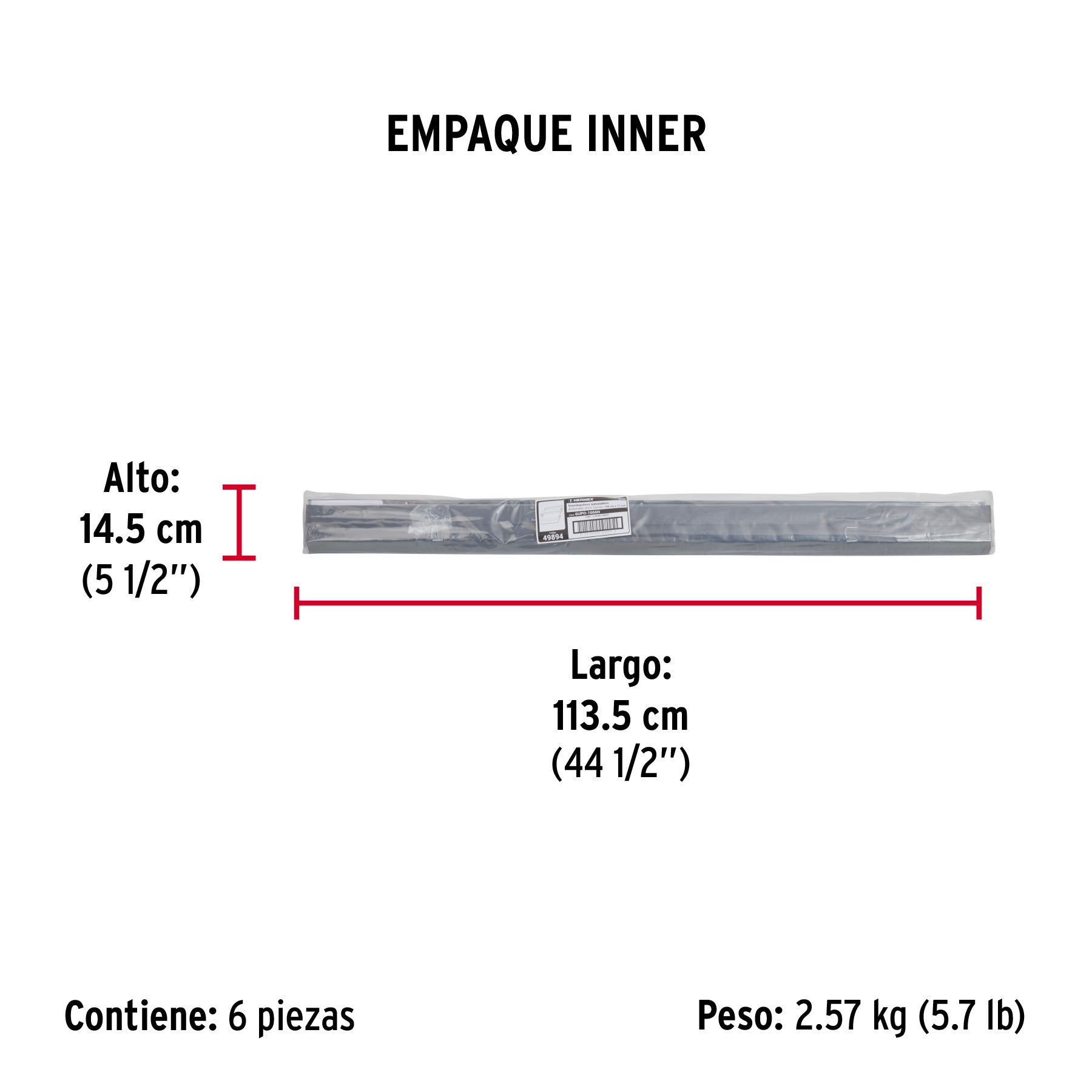 Guardapolvo automático 100 cm negro, HERMEX - Empaque