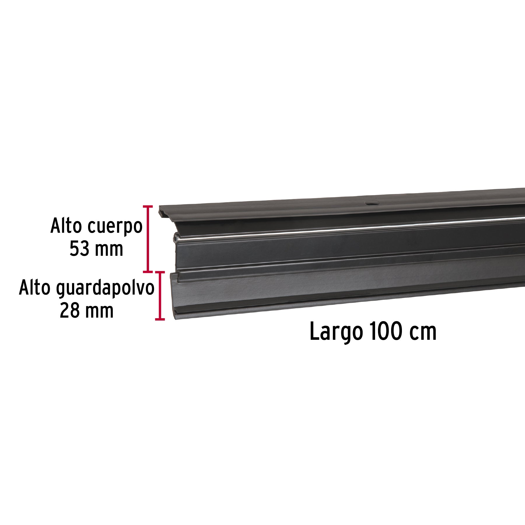 Guardapolvo automático 100 cm negro, HERMEX