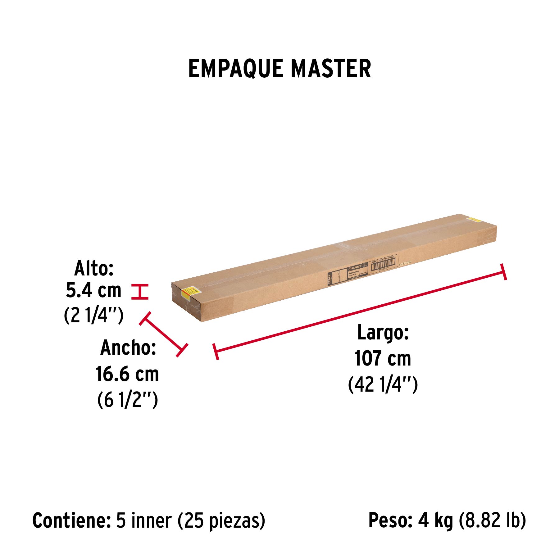 Guardapolvo fijo de 100 cm, negro, HERMEX - Empaque