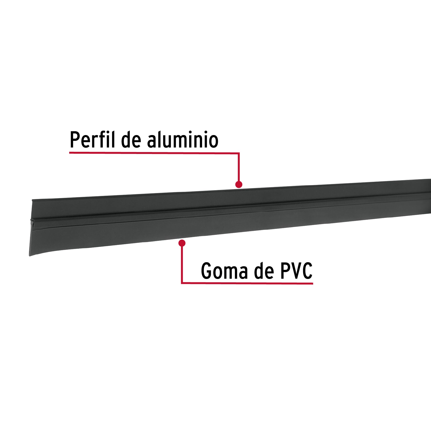 Guardapolvo fijo de 100 cm, negro, HERMEX