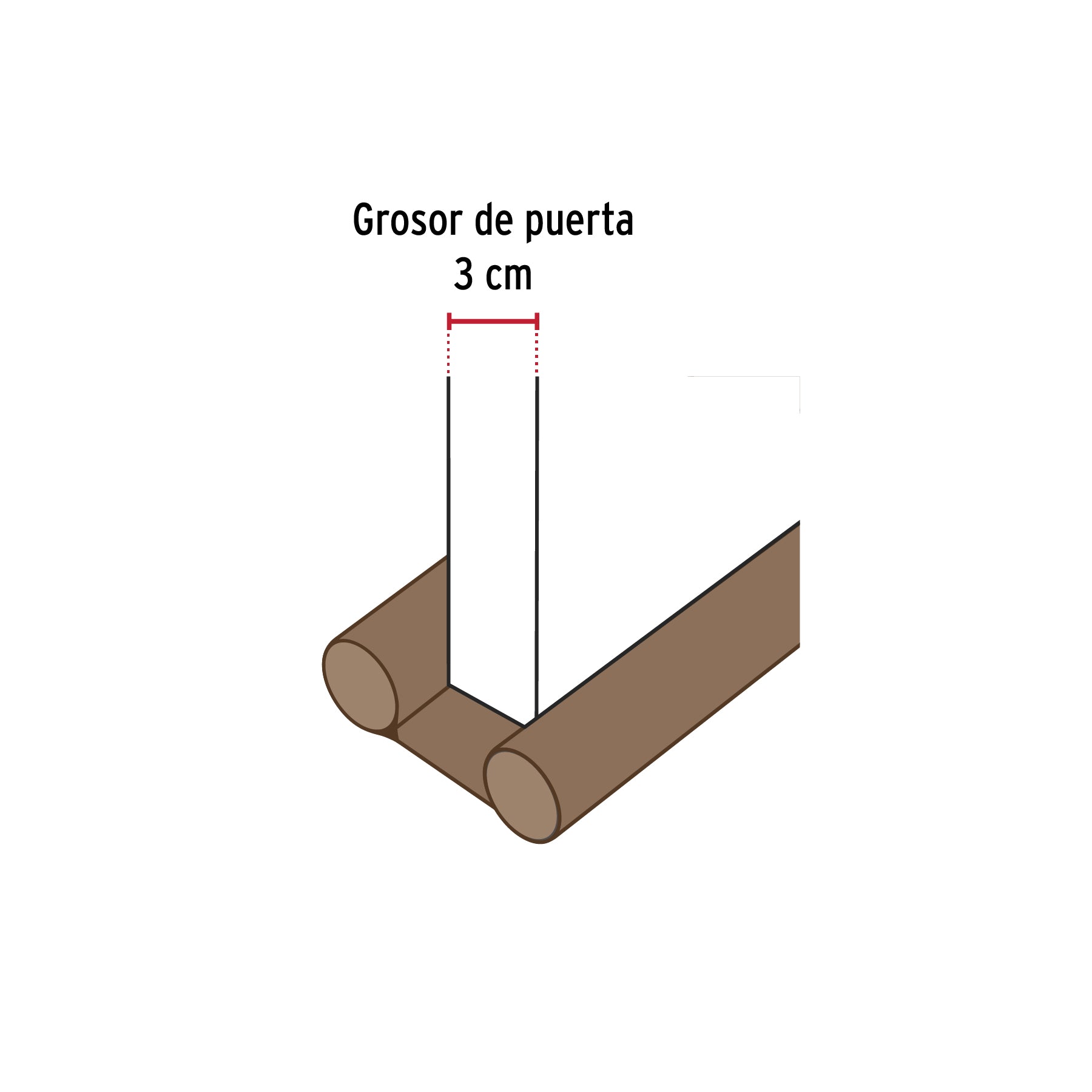 Guardapolvo con funda 95 cm, café, HERMEX