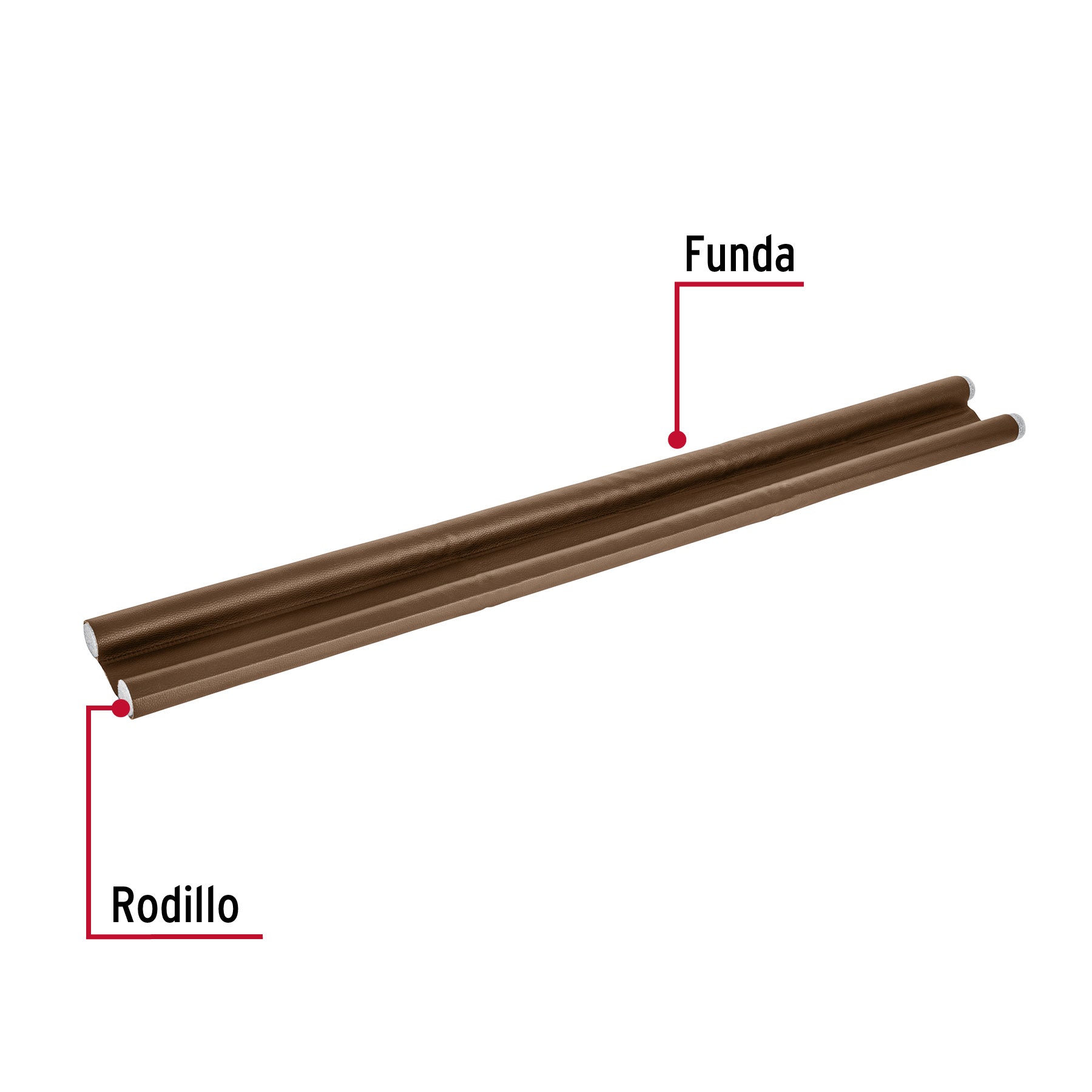 Guardapolvo con funda 95 cm, café, HERMEX