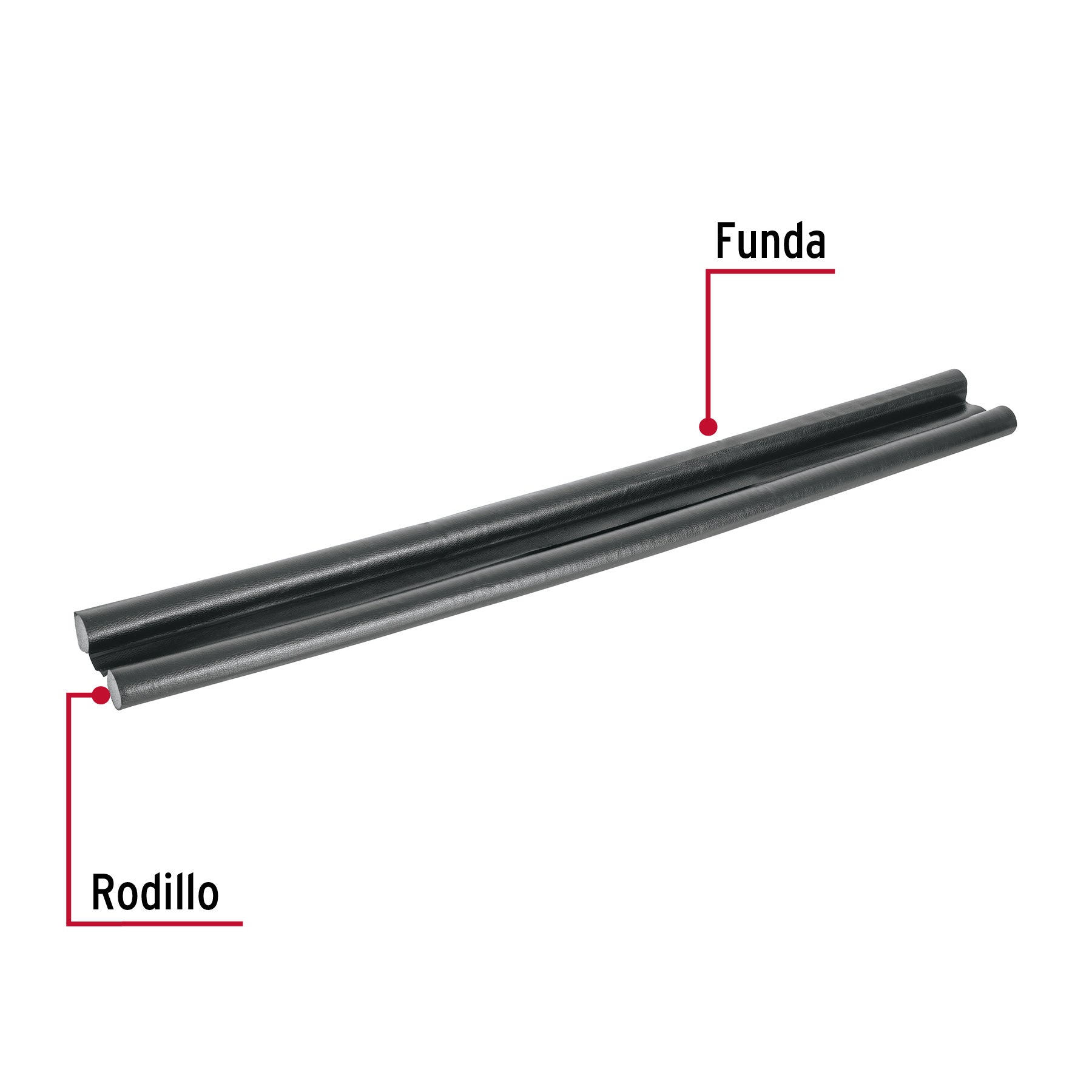 Guardapolvo con funda 95 cm, negro, HERMEX