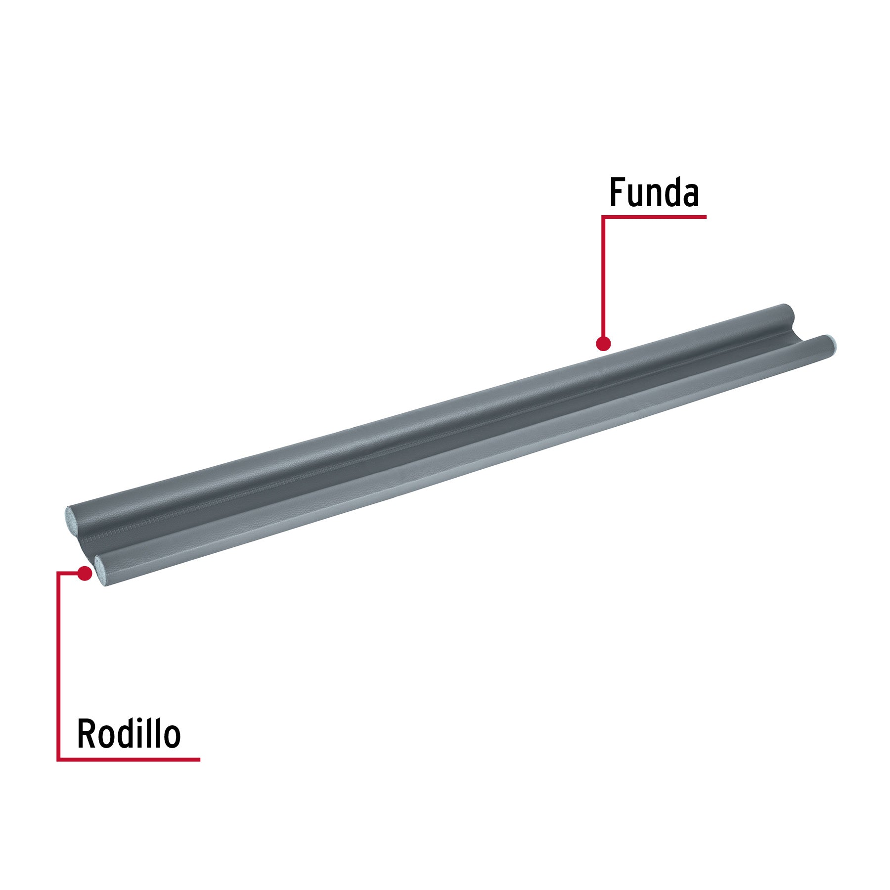 Guardapolvo con funda 95 cm, gris, HERMEX
