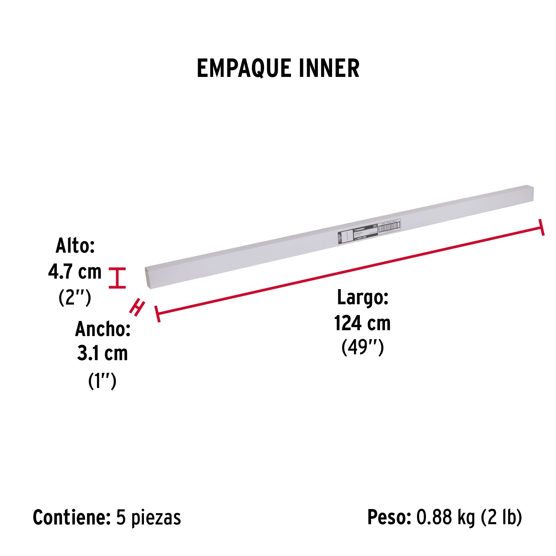 Guardapolvo fijo de 120 cm, negro, HERMEX - Empaque