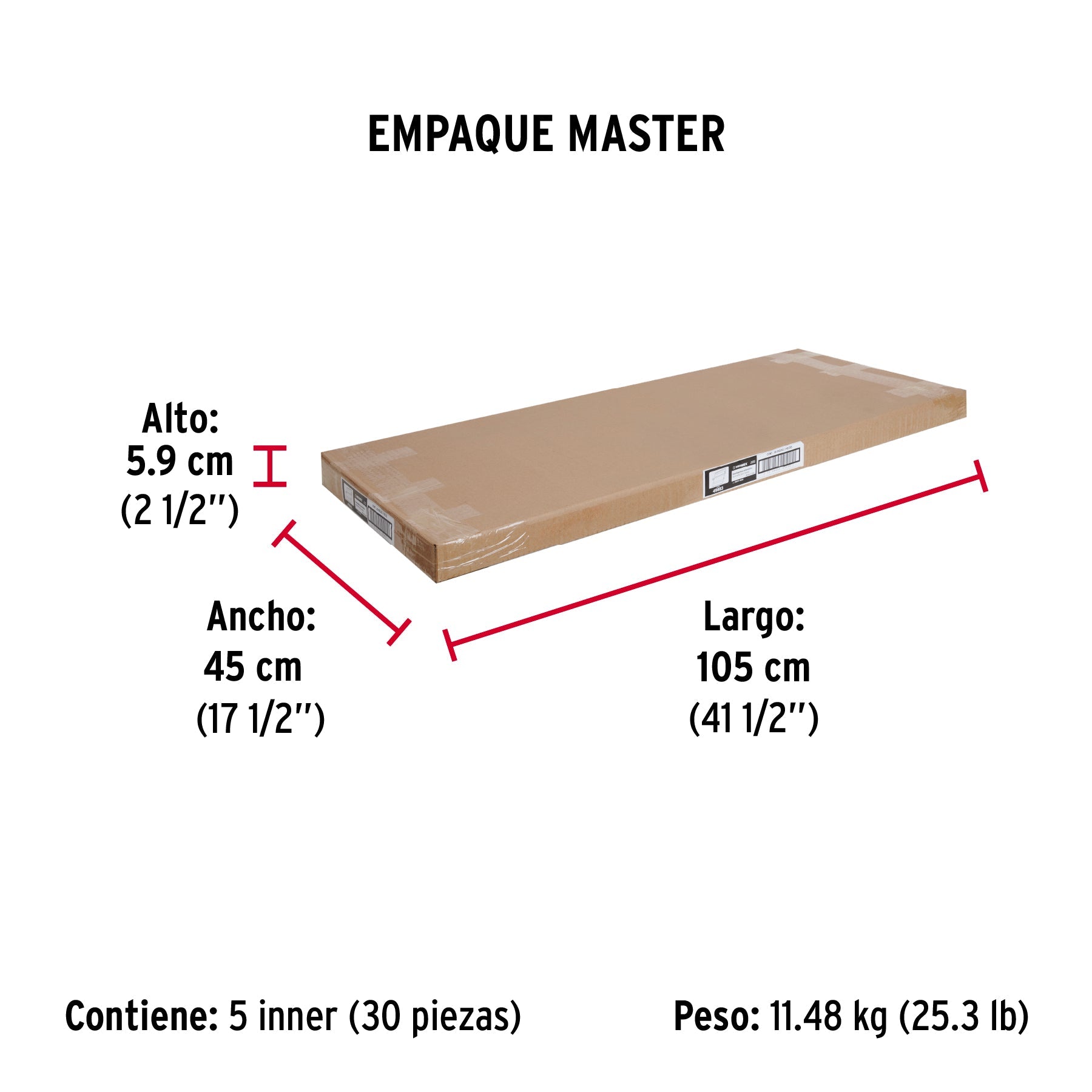 Guardapolvo automático 90 cm aluminio, HERMEX - Empaque