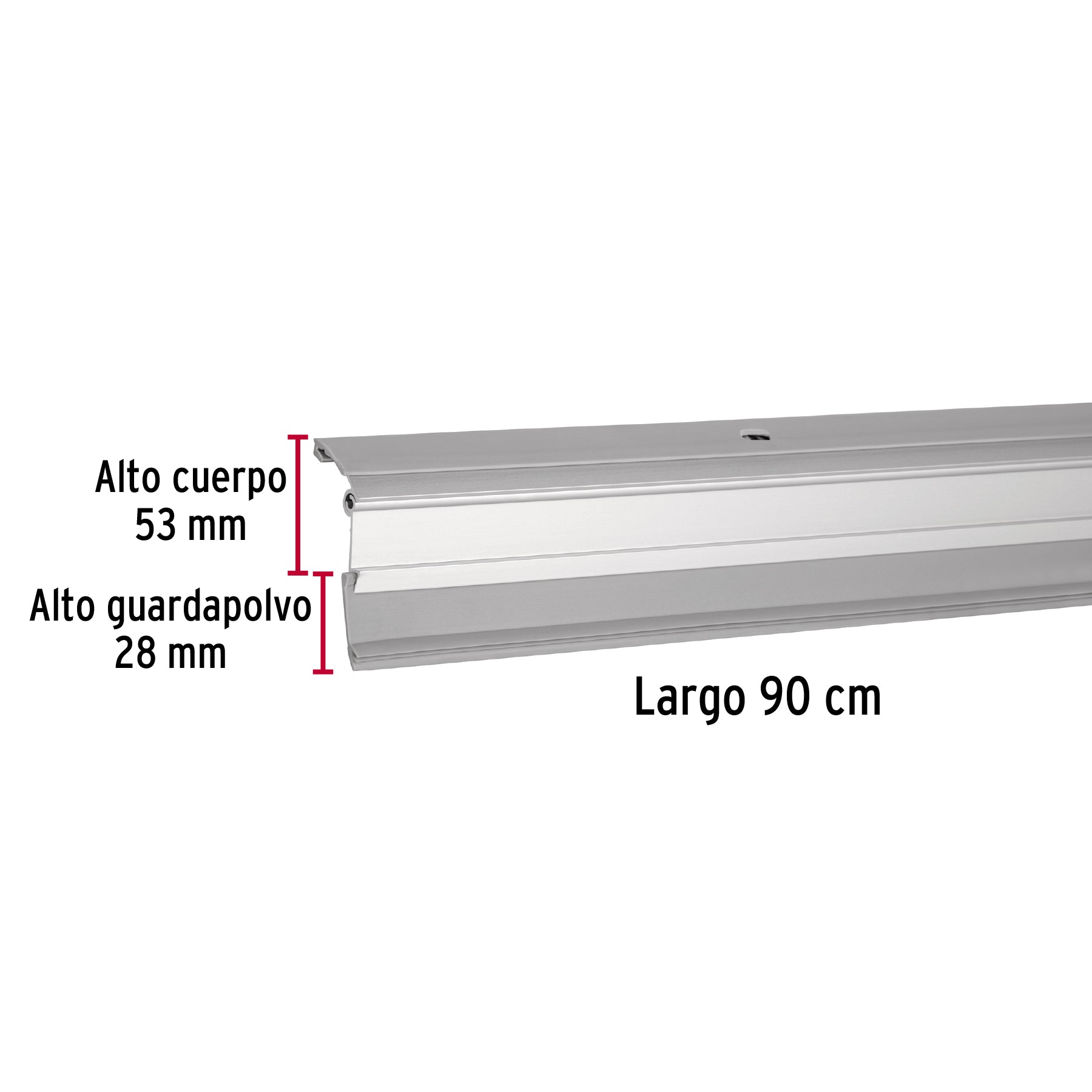 Guardapolvo automático 90 cm aluminio, HERMEX