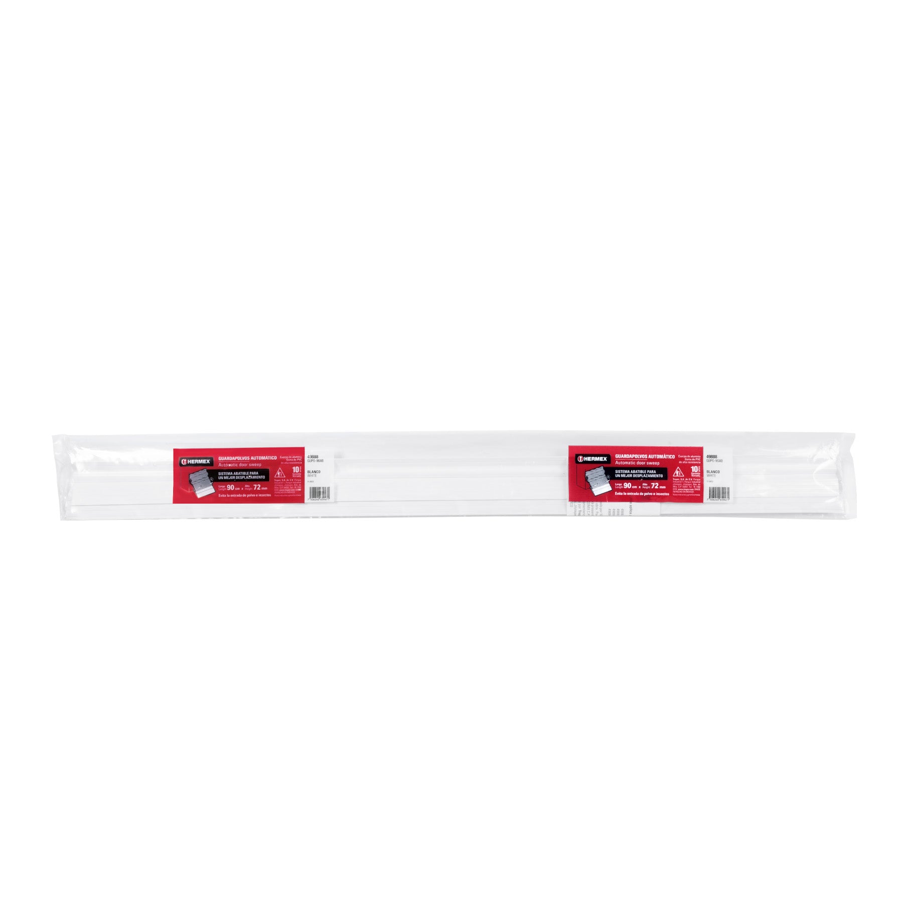 Guardapolvo automático 90 cm blanco, HERMEX
