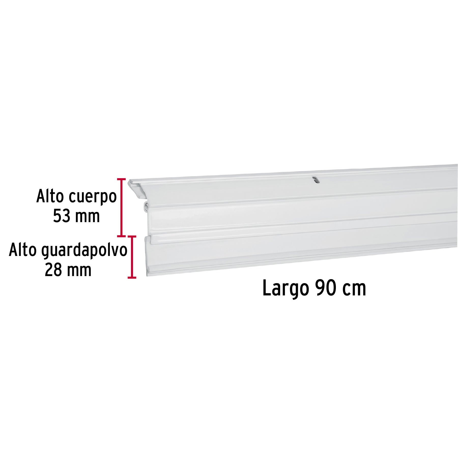 Guardapolvo automático 90 cm blanco, HERMEX
