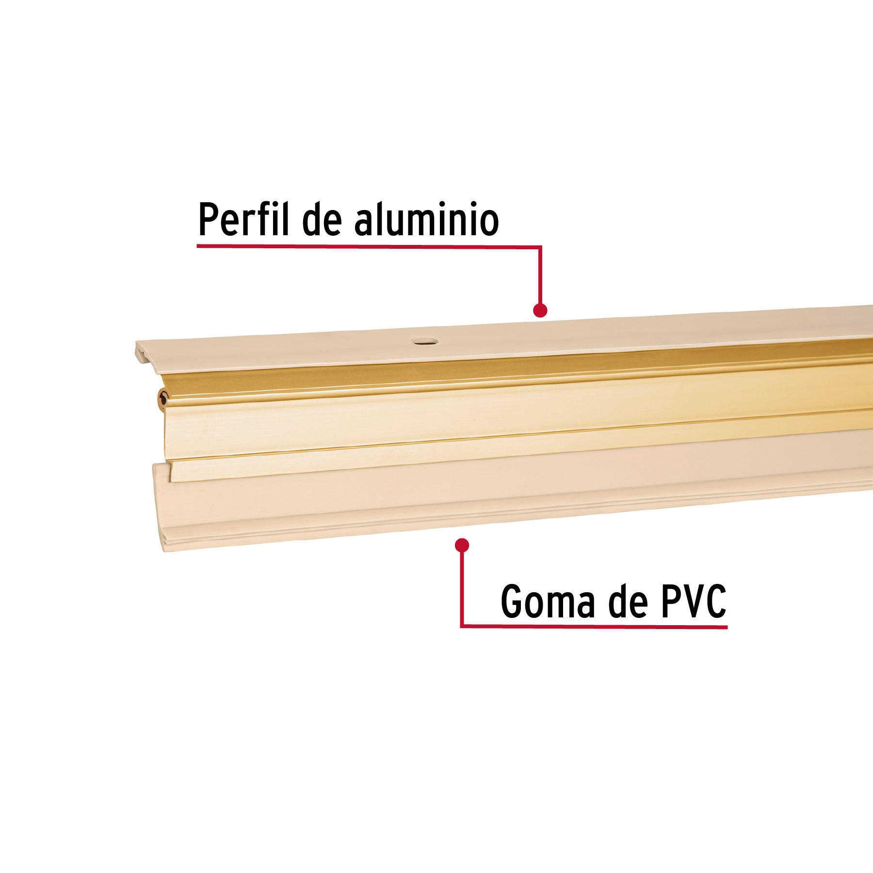 Guardapolvo automático 90 cm dorado, HERMEX