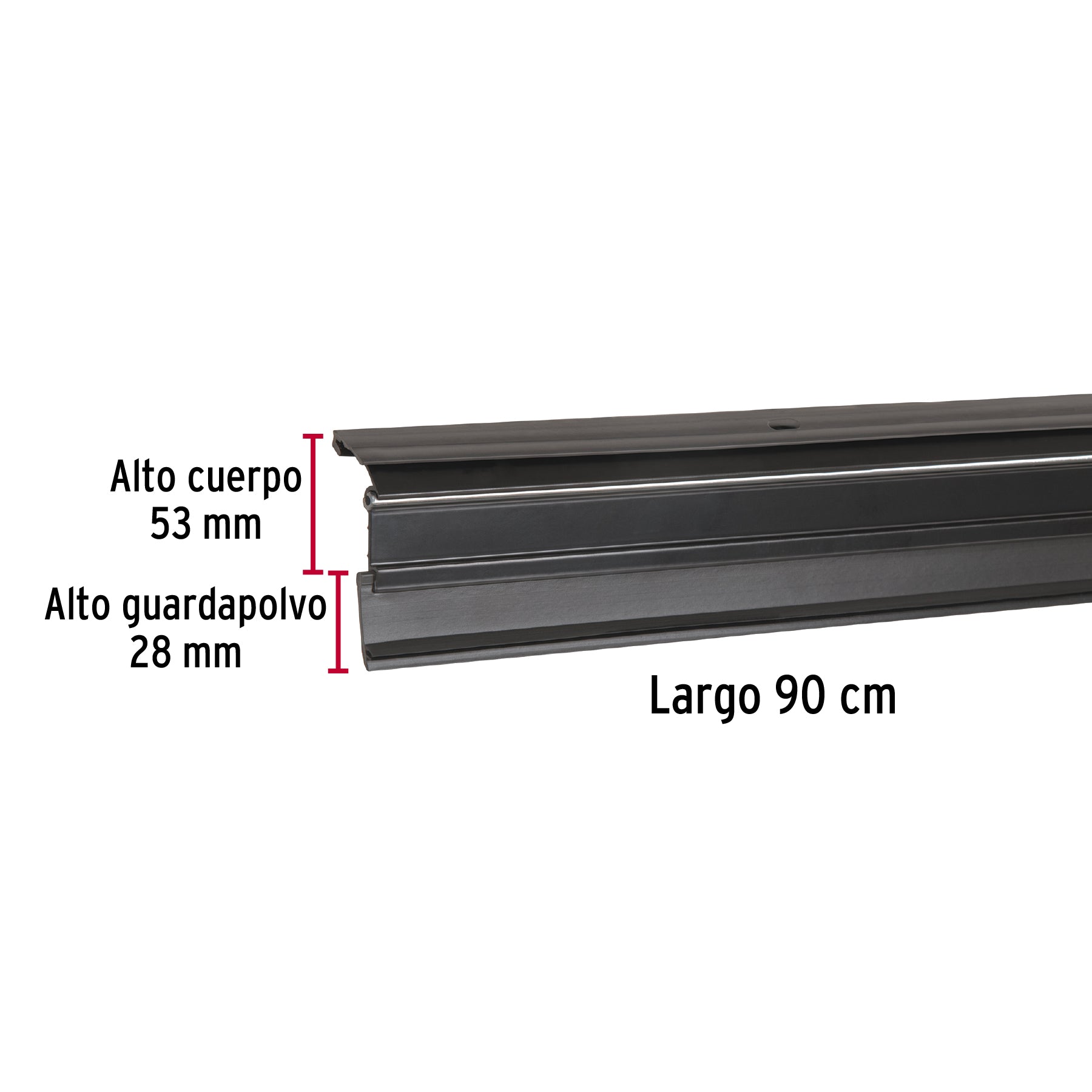 Guardapolvo automático 90 cm negro, HERMEX